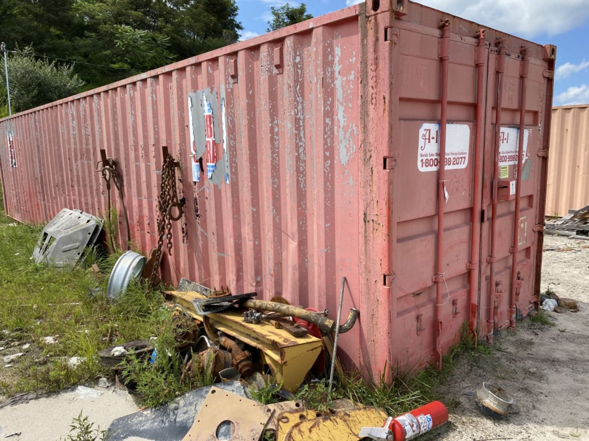 40' STEEL STORAGE CONTAINER FULL OF NEW FILTERS, HARDWARE, AND PARTS, HAS SHELVING & LIGHT - Image 22 of 24