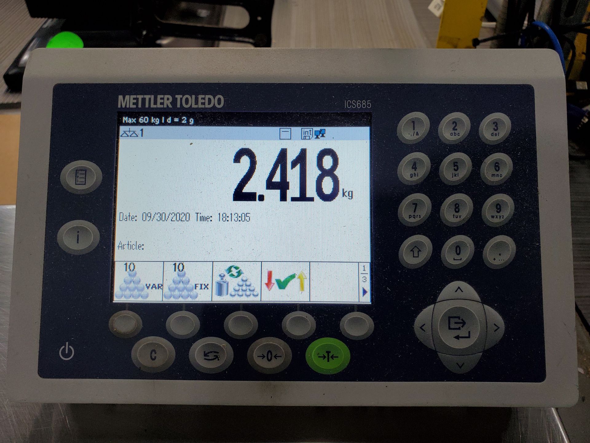 31 1/2'' X 23 3/4'' METLER-TOLEDO DIGITAL PLATFORM BENCH SCALE, MODEL PB655-CC60, 120 LB. - Image 6 of 6