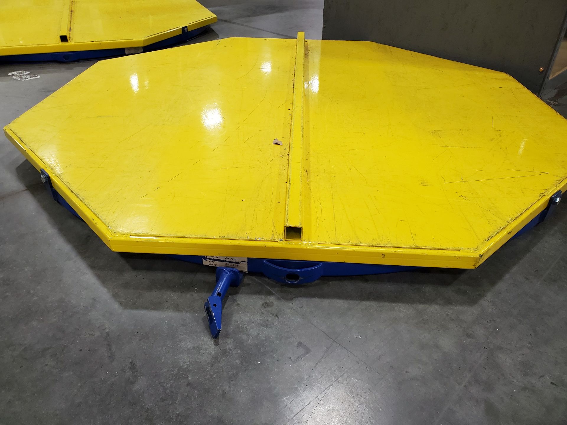 6,000 LB. 72'' X 72'' OCTAGON ROTARY FLOOR TURN TABLES, MODEL CA-72-6 - Image 4 of 5