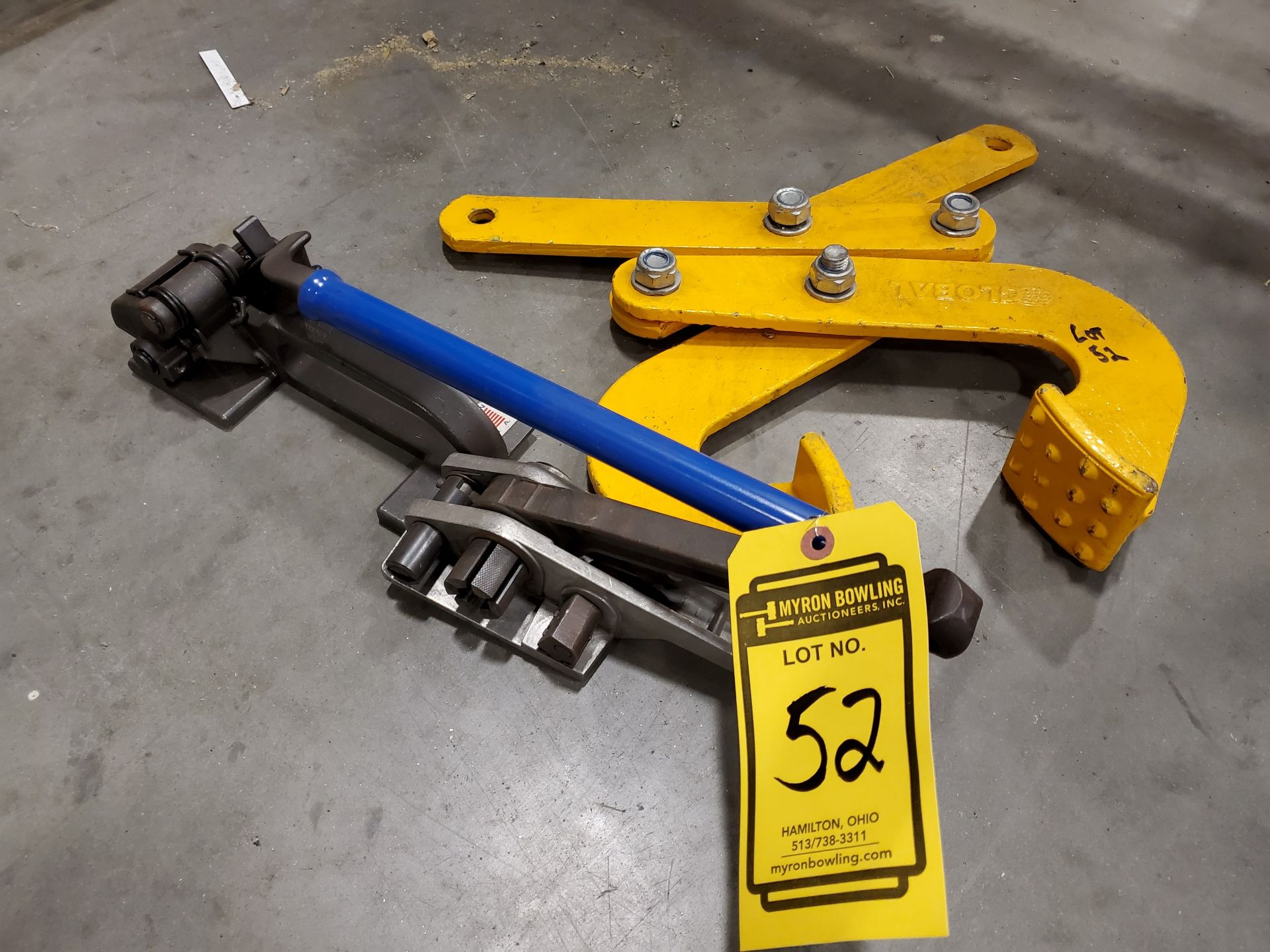 (2) STRAPPING BENCH TOOLS & GRAVITY CLAMP, CIRCULAR SAW & IMPACT WRENCH - Image 2 of 6