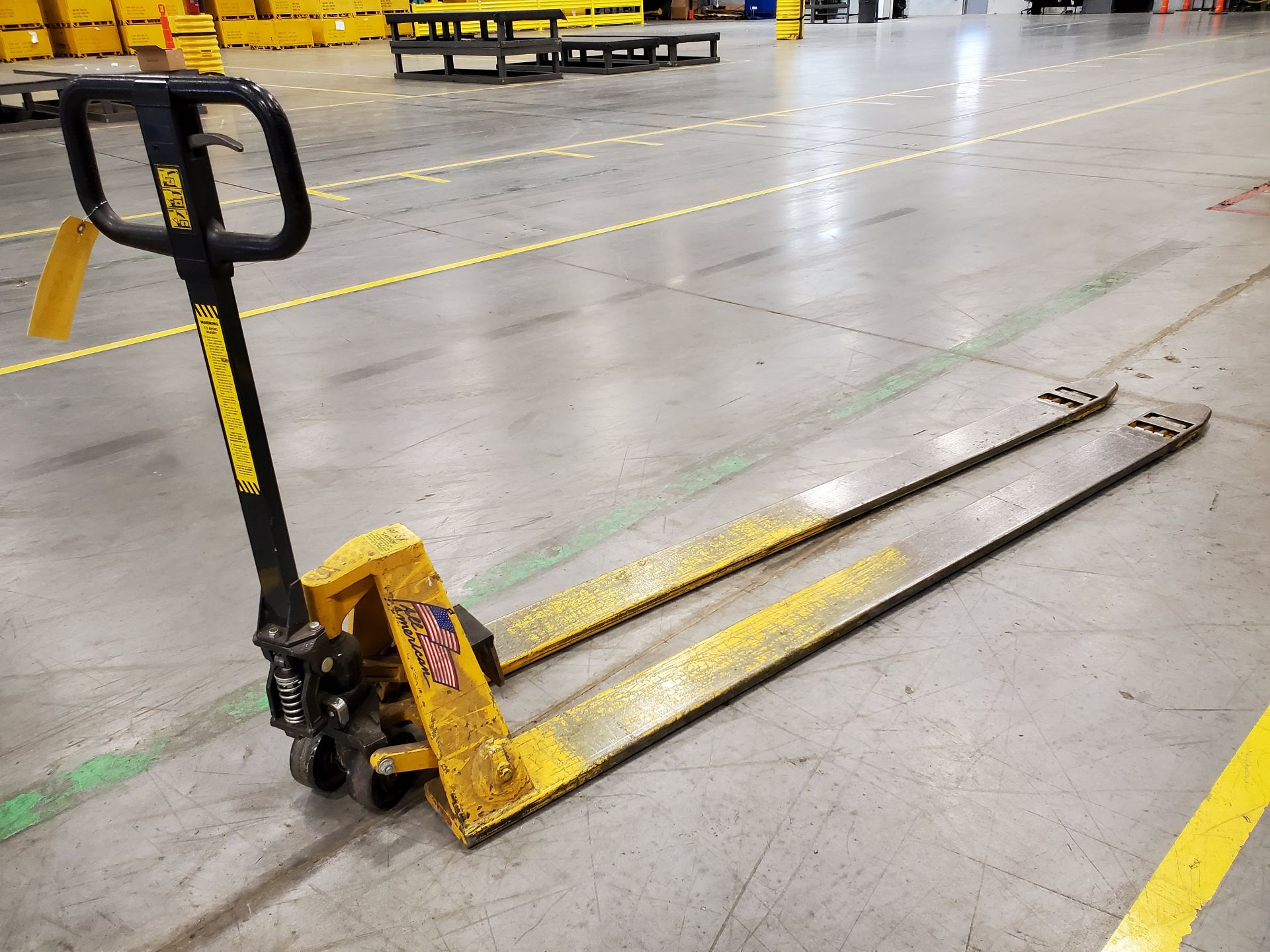 2014 5,500 LB. PALLET MULE HYDRAULIC PALLET JACK , 8' FORKS - Image 4 of 5