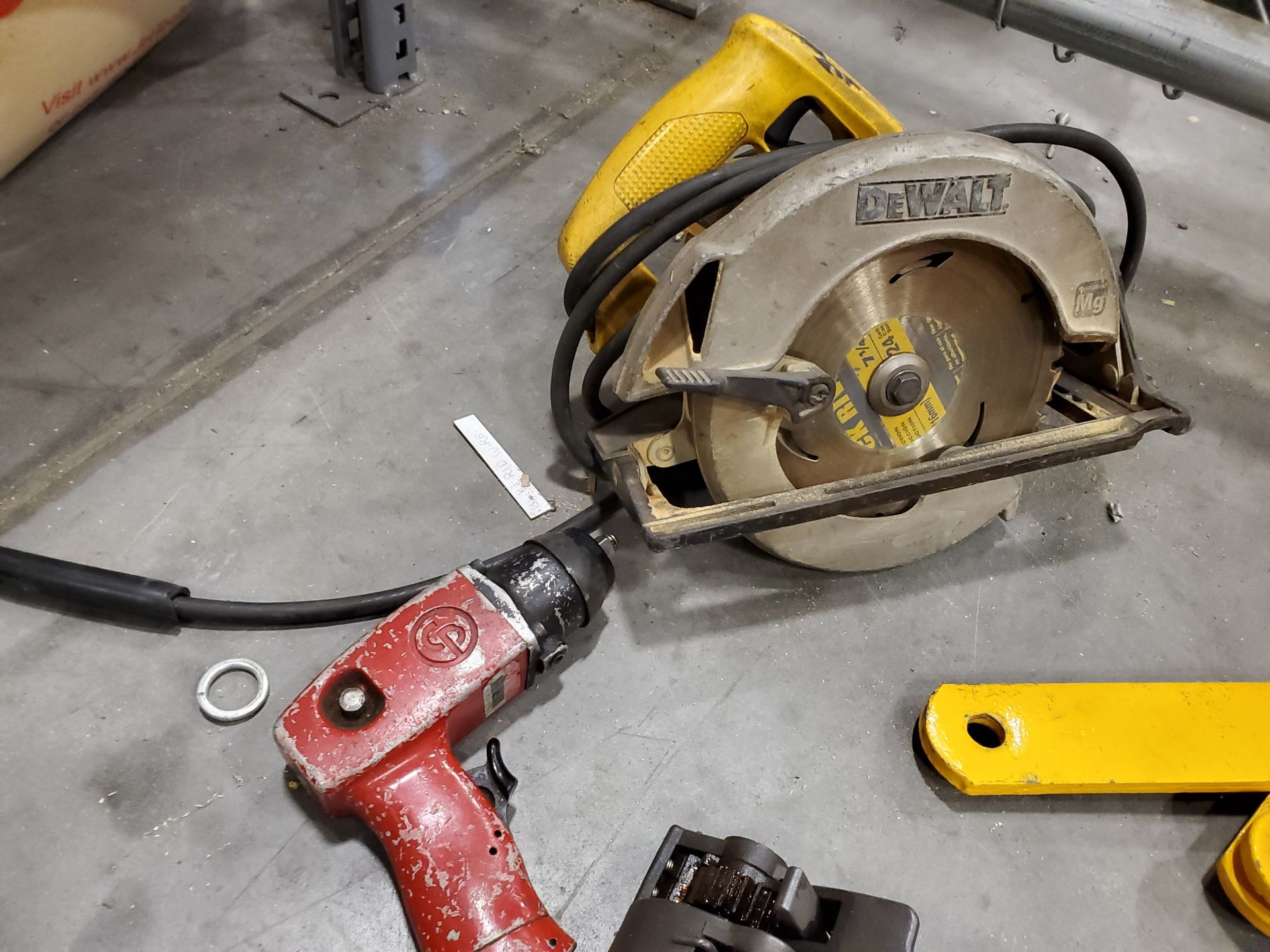 (2) STRAPPING BENCH TOOLS & GRAVITY CLAMP, CIRCULAR SAW & IMPACT WRENCH - Image 5 of 6