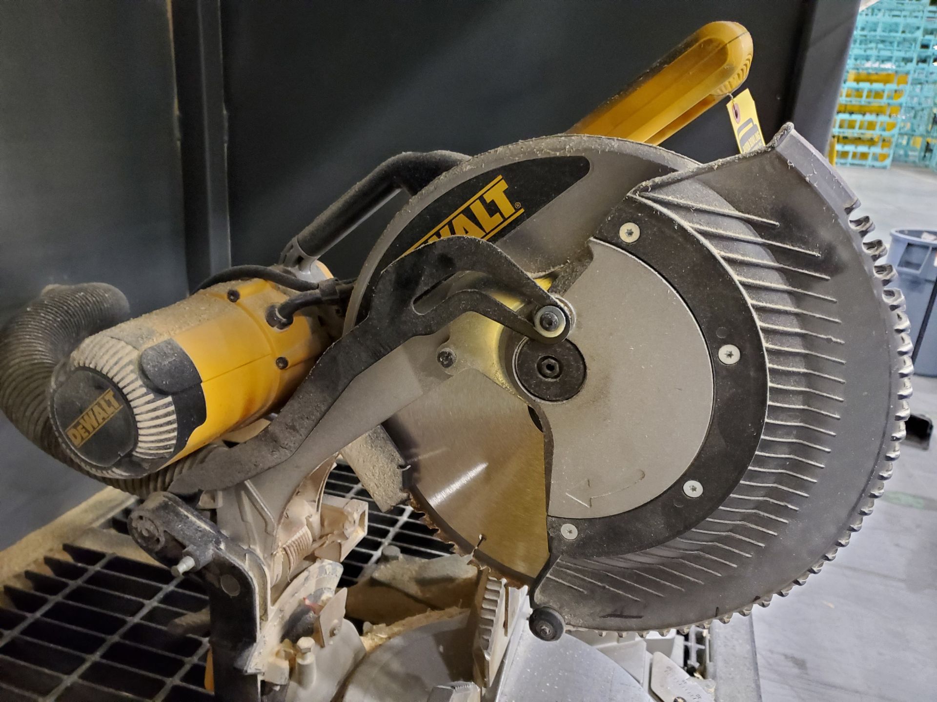 DEWALT 12’‘ DOUBLE BEVEL COMPOUND MITER SAW WITH ROUSSEAU 5000 DUST SOLUTION CANOPY, ON CUSTOM - Image 3 of 9