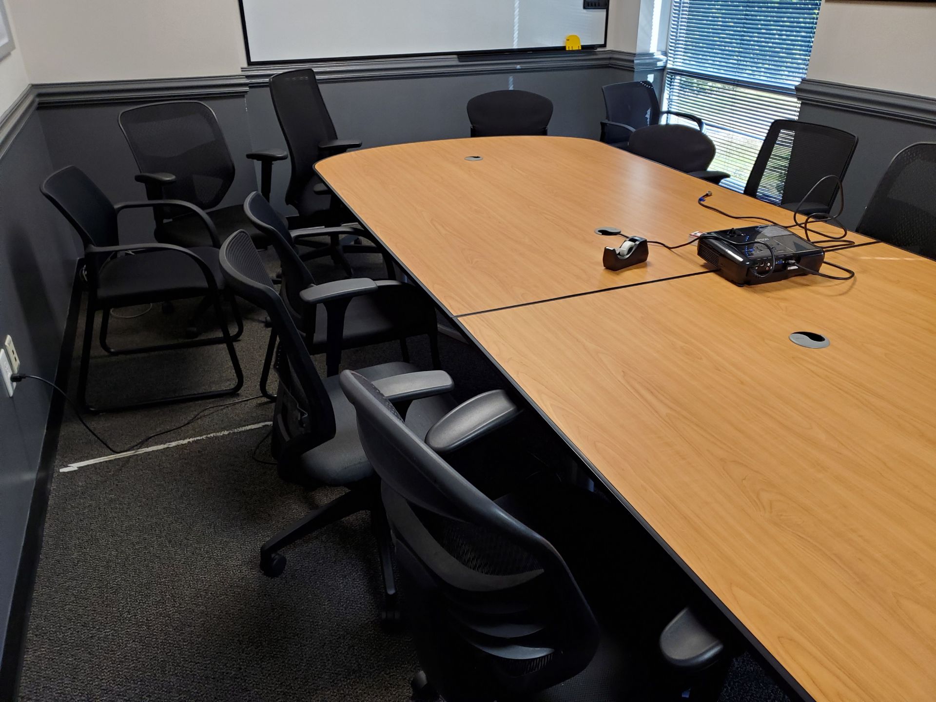 CONFERENCE ROOM – TABLE, CONFERENCE OFFICE CHAIRS & CABINETS - Image 4 of 5