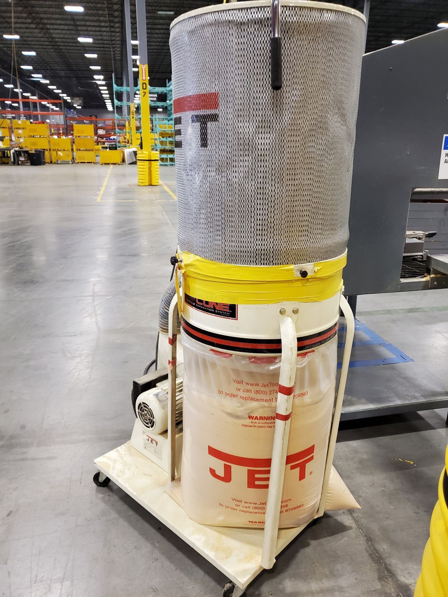 JET VORTEX CONE PORTABLE DUST COLLECTOR, MODEL DC-1100VX, 1.5 HP, 115/230V BOTTOM REPLACEABLE BAG, - Image 2 of 6