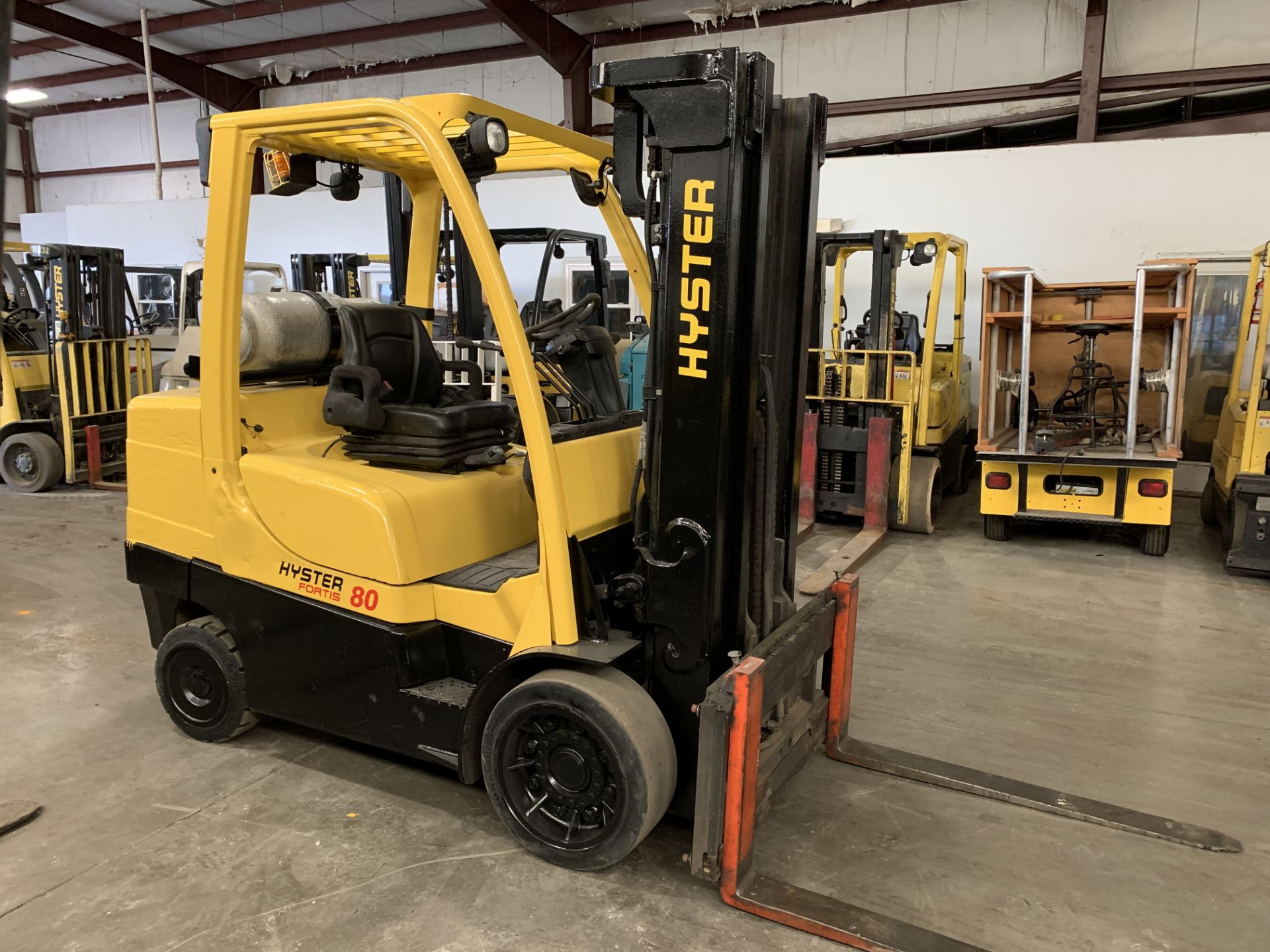 *LOCATED OHIO* 2013 HYSTER 8,000-LB. CAPACITY FORKLIFT, MODEL: S80FT, LPG, 185” Lift, SIDESHIFT - Image 3 of 5