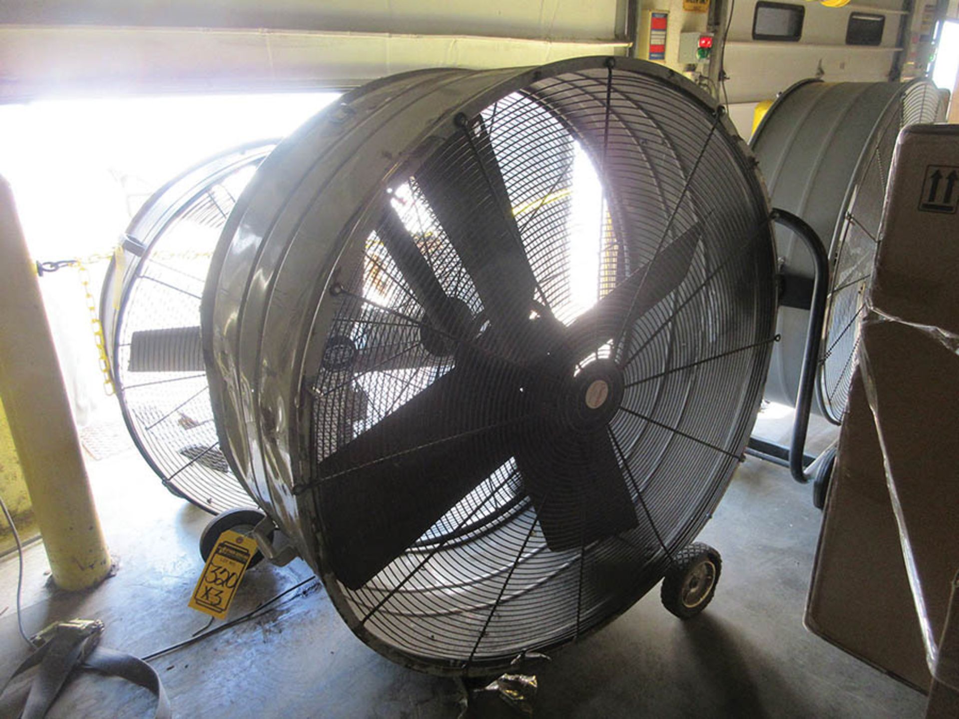 (3) ASSORTED DRUM FANS, 48'', 42''