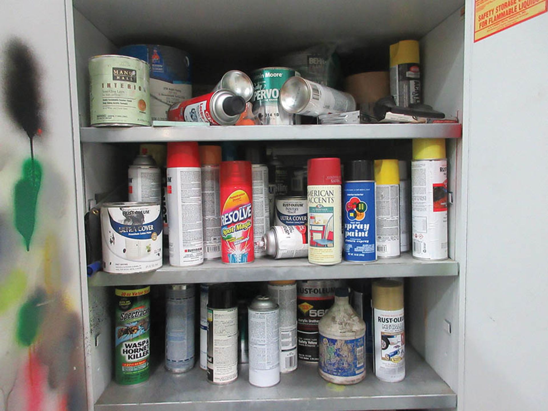 SECURALL FLAMMABLE LIQUID STORAGE CABINET, W/ CONTENT - Image 2 of 3