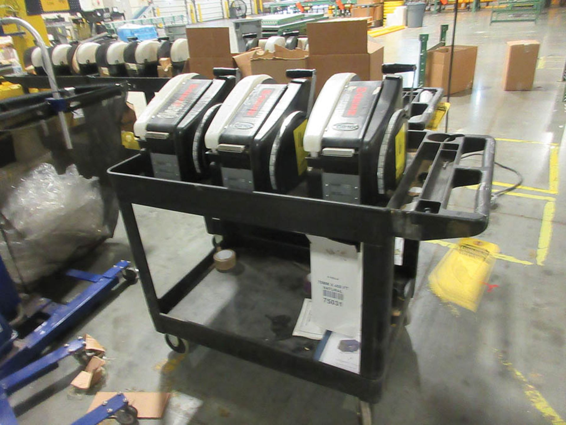 (12) MARSH TDH CARTON SEALERS AND HAND-HELD TAPE APPLICATORS, ASSORTED TAPE (5) UTILITY CARTS - Image 3 of 4