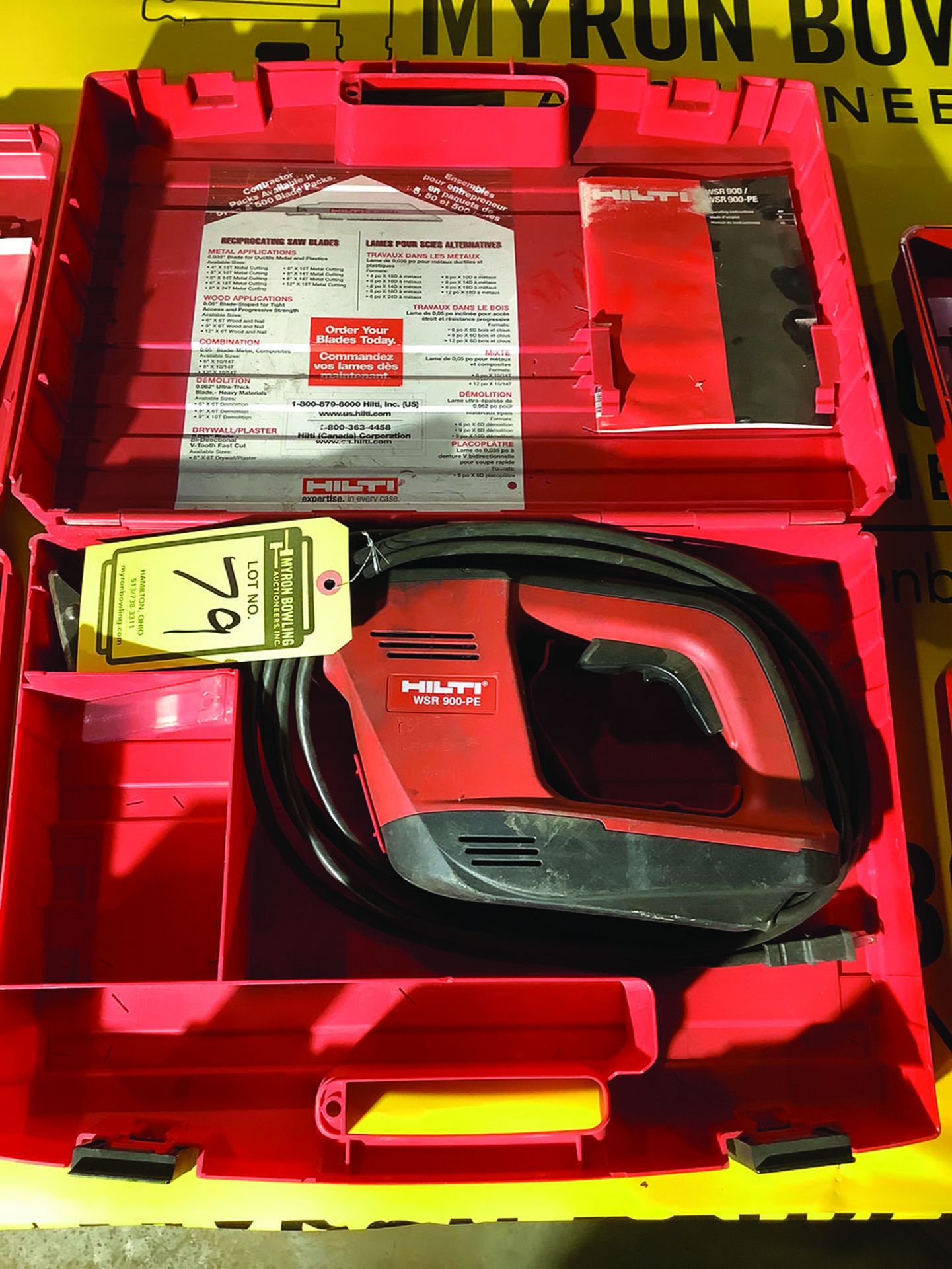 HILTI WSR 900-PE ELECTRIC RECIPROCATING SAW