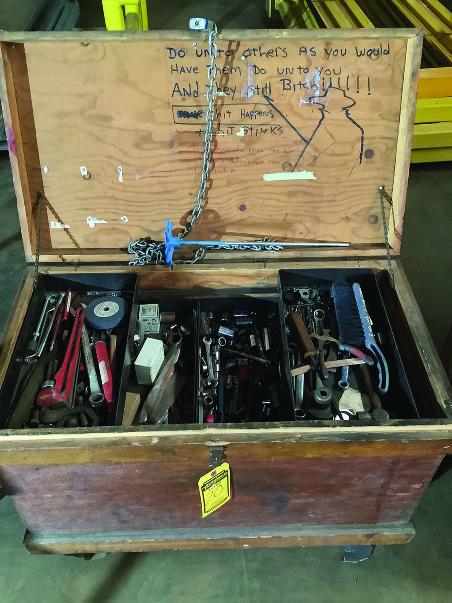 ROLLING TOOL BOX W/ CONTENTS (MISC HAND TOOLS, SOCKETS, WRENCHES, ETC) - Image 2 of 3