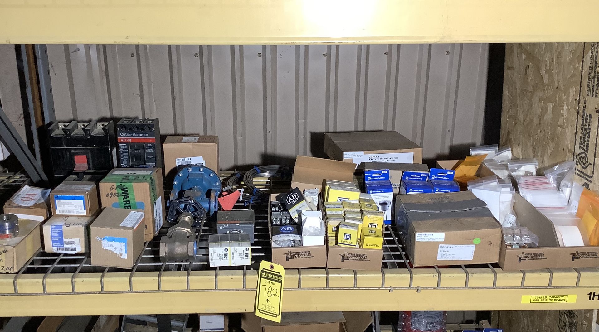 CONTENTS OF SHELF MISC MRO (VALVES, ELECTRICAL, MOTORS, ETC.)