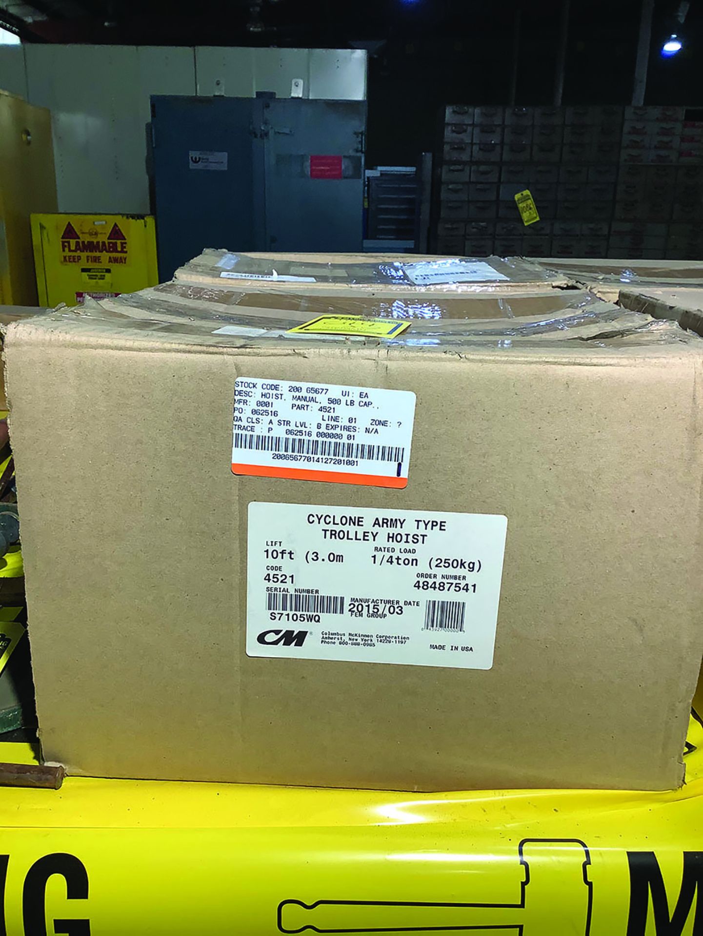 CM 1/4 TON 10FT LIFT TROLLEY HOIST (NEW IN BOX (X2) - Image 3 of 3