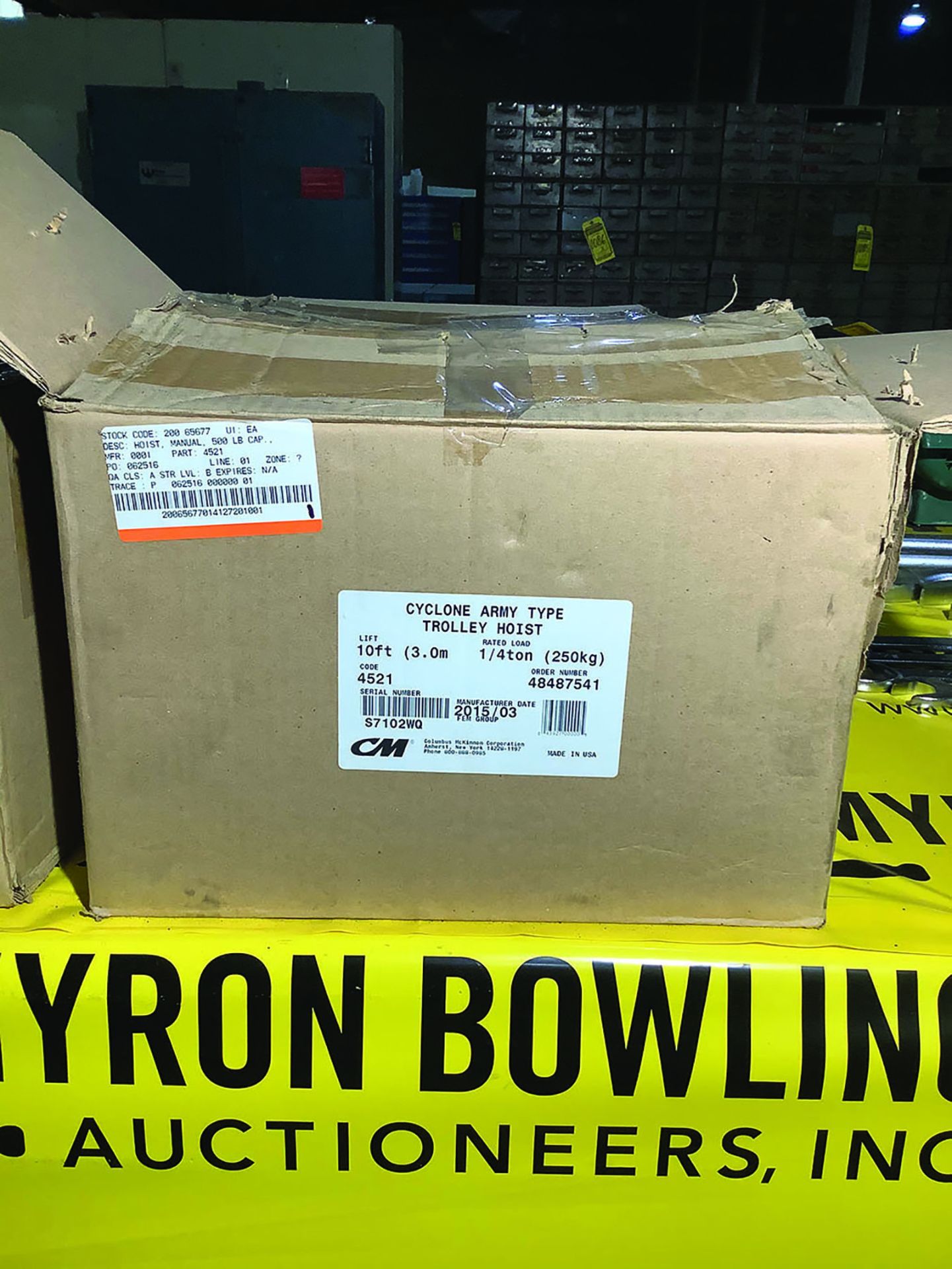 CM 1/4 TON 10 FT LIFT TROLLEY HOIST (NEW IN BOX (X2) - Image 3 of 3