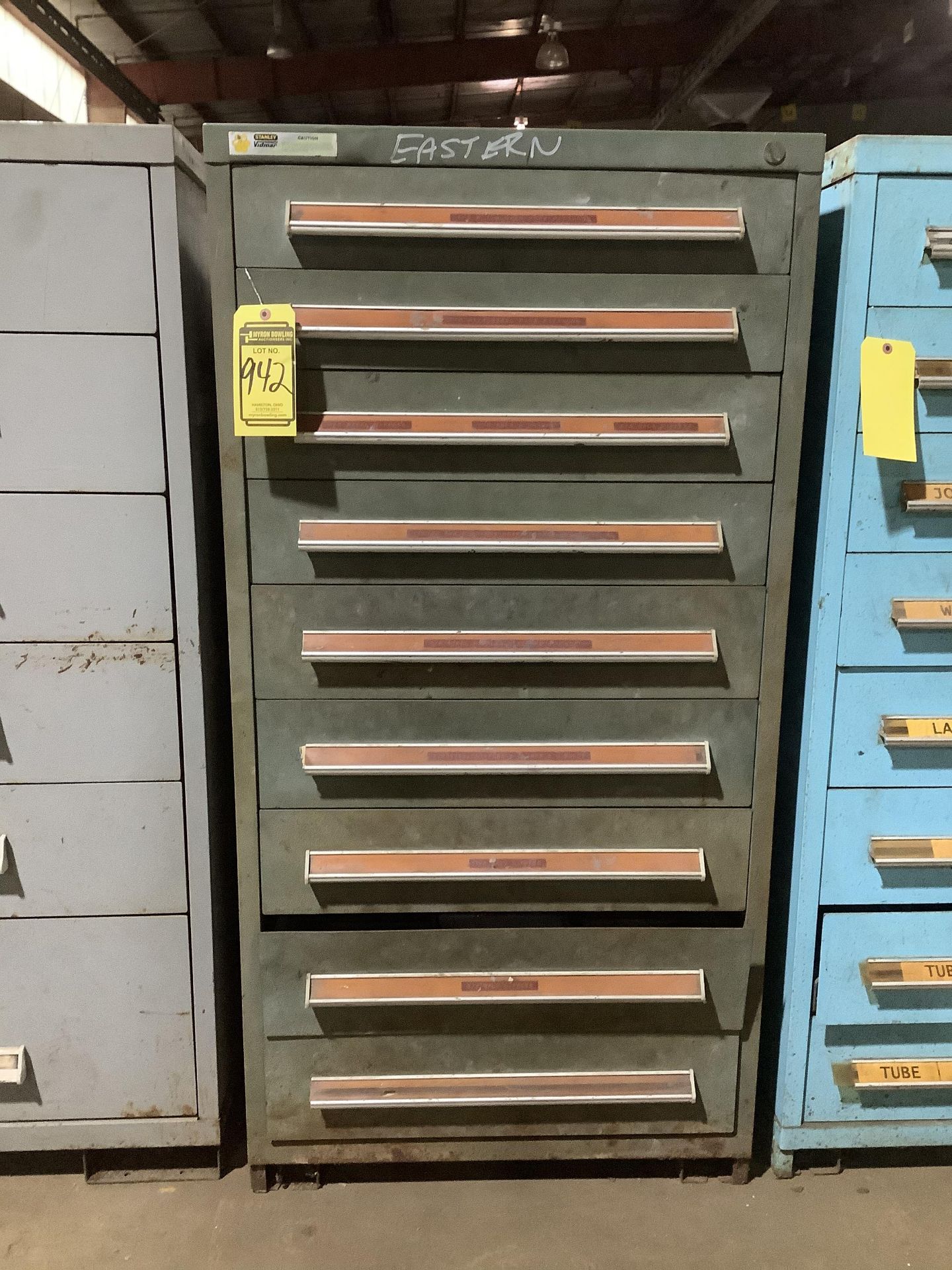 STANLEY VIDMAR 9 DRAWER INDUSTRIAL STORAGE CABINET