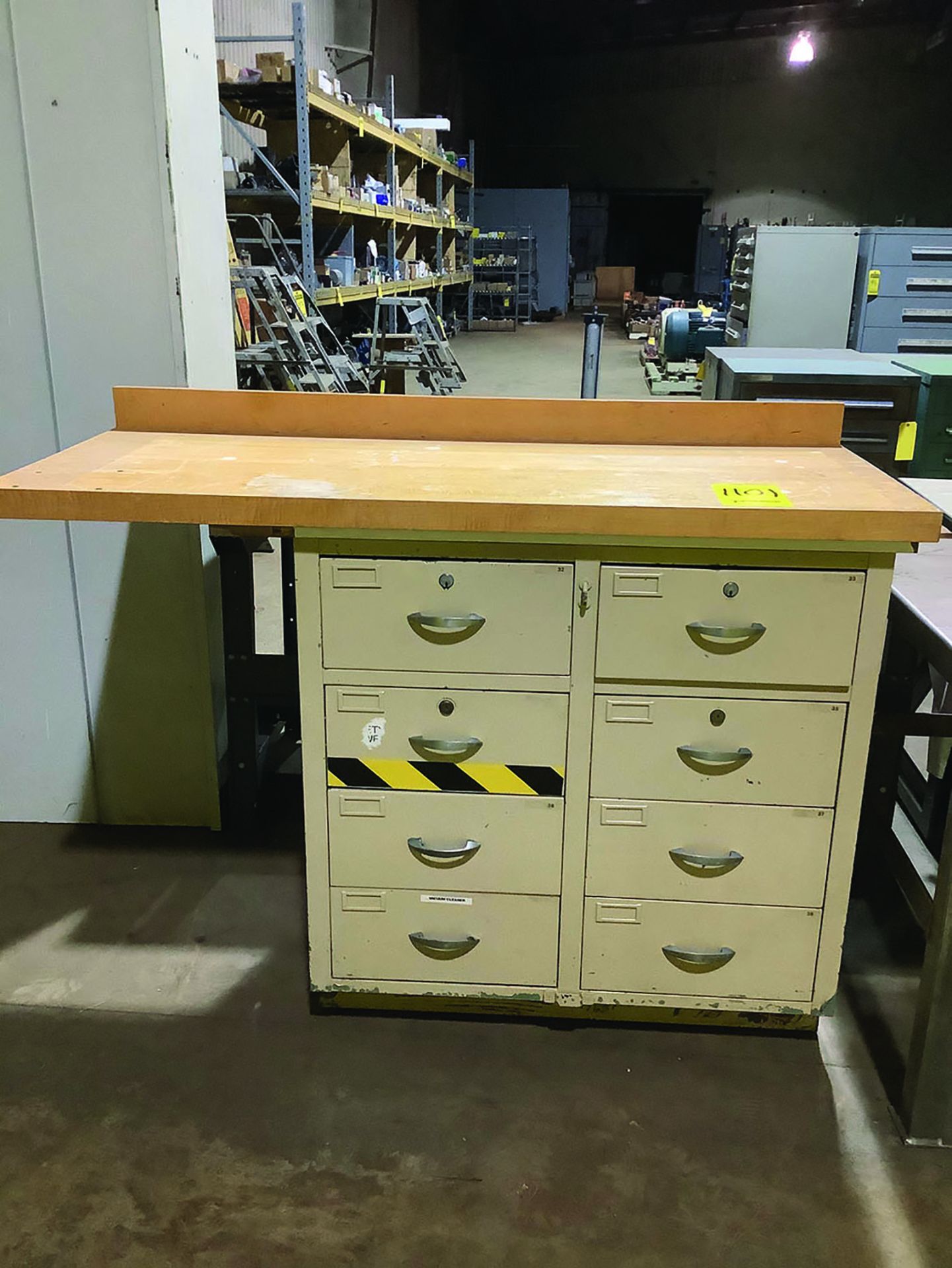 MAPLE TOP LAB TABLE WITH 8 DRAWERS - Image 2 of 2