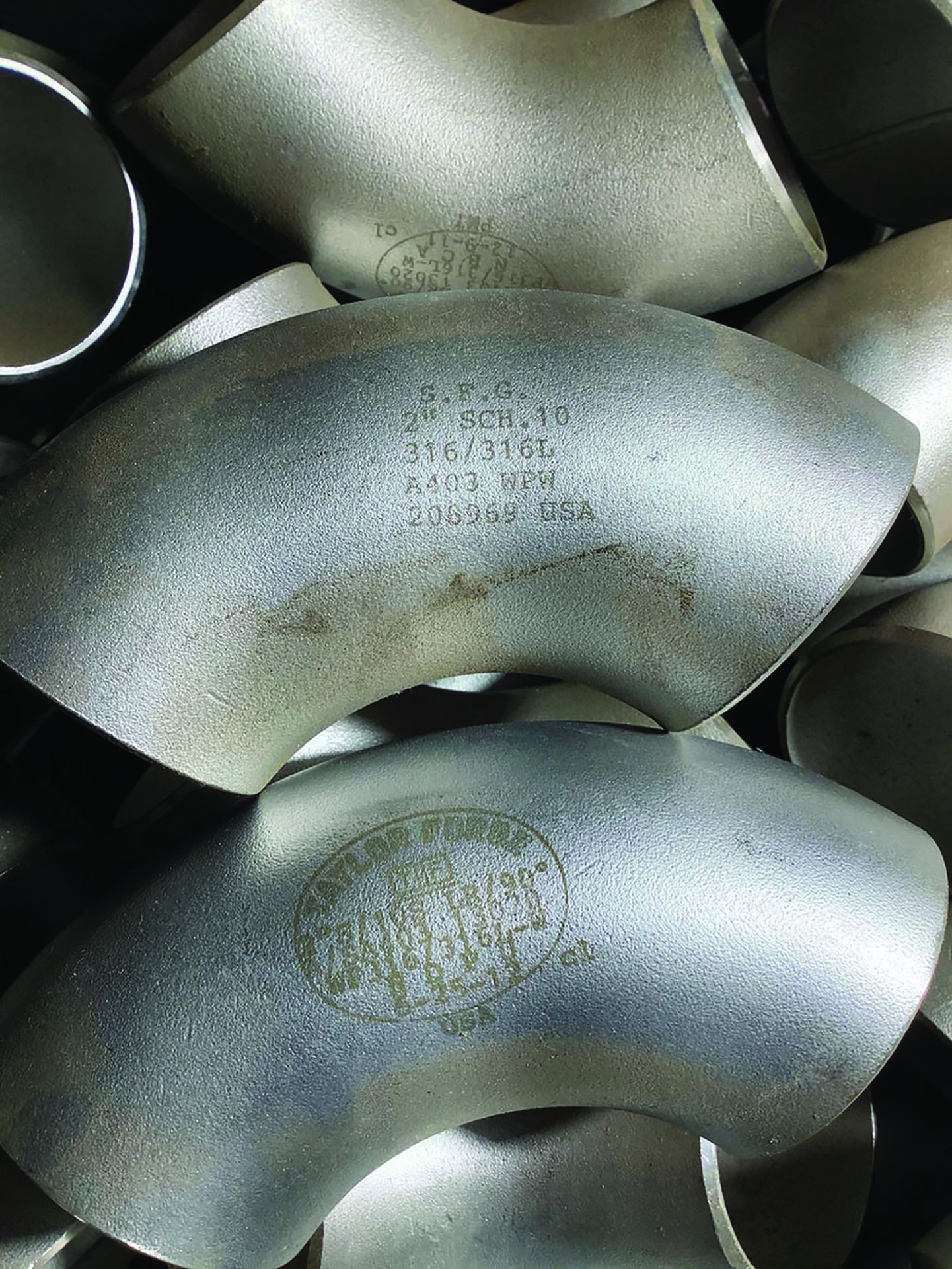 4X 100+ STAINLESS STEEL 2 INCH SCHEDULE 10 90° ELBOWS - Image 4 of 4