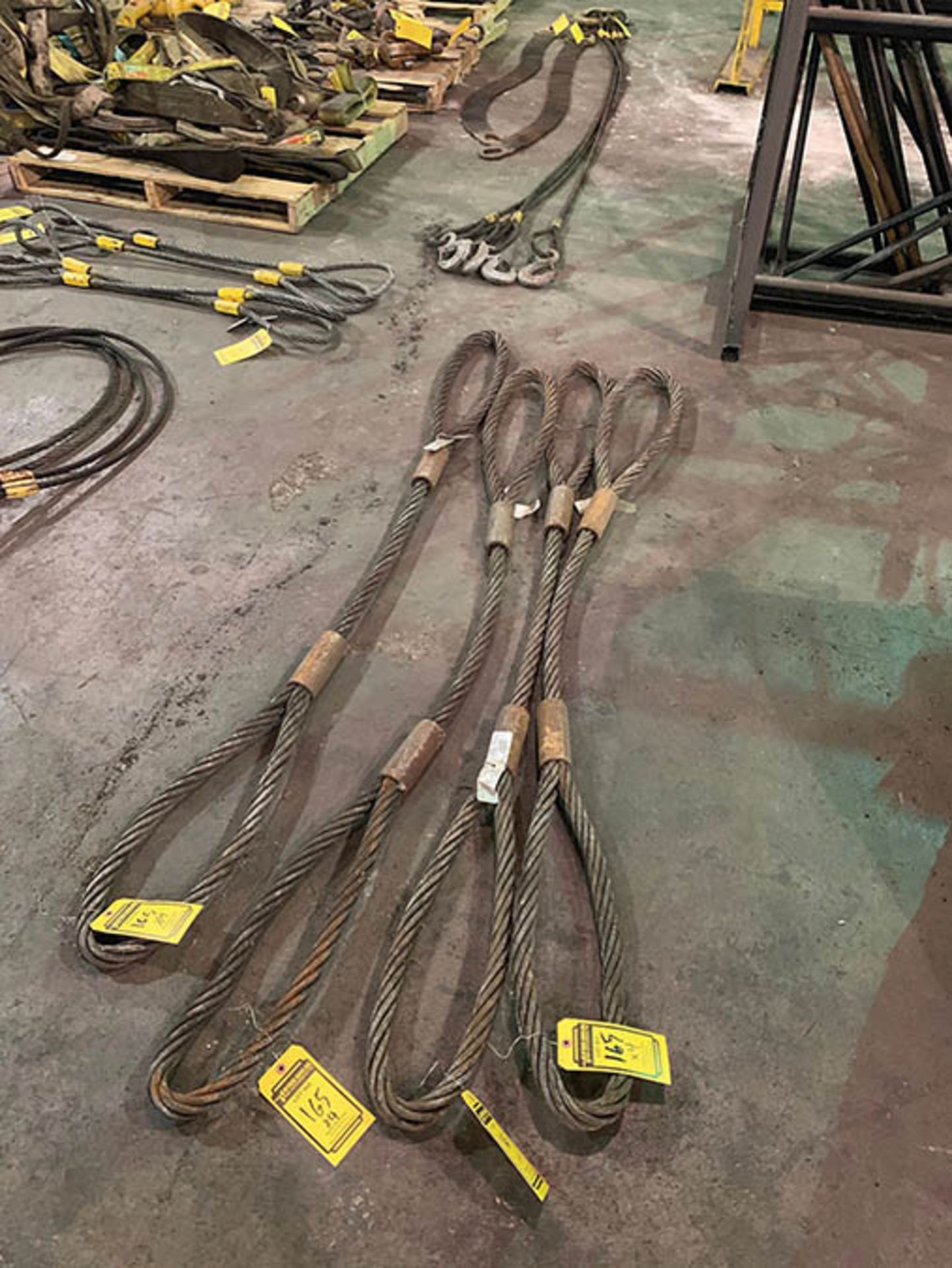 (4) 6 1/2' 15-TON CABLE SLINGS