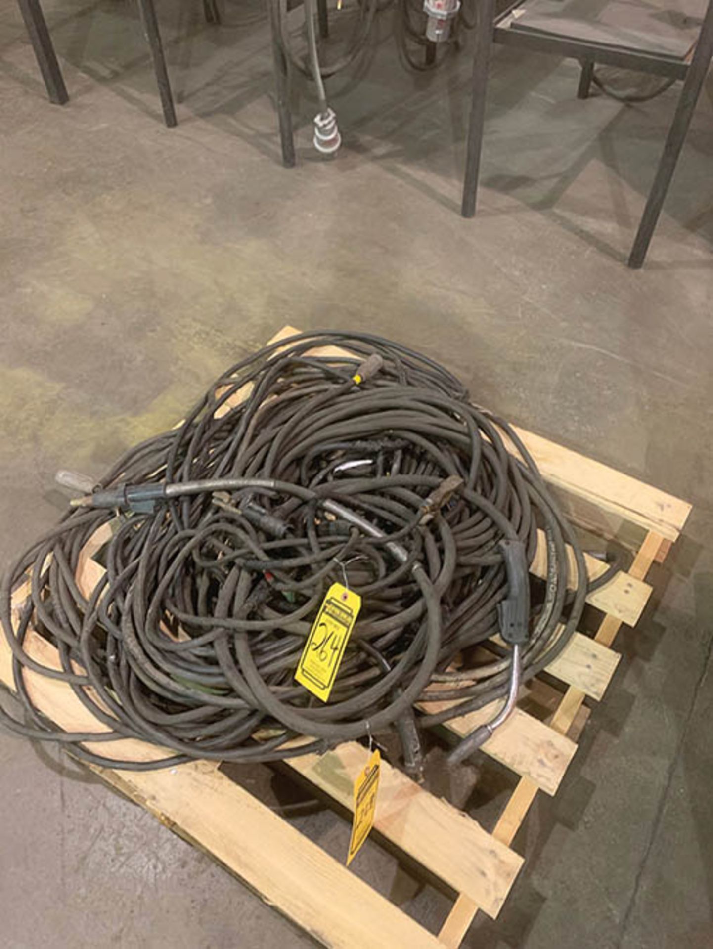 SKID OF ASSORTED WELDING LEADS