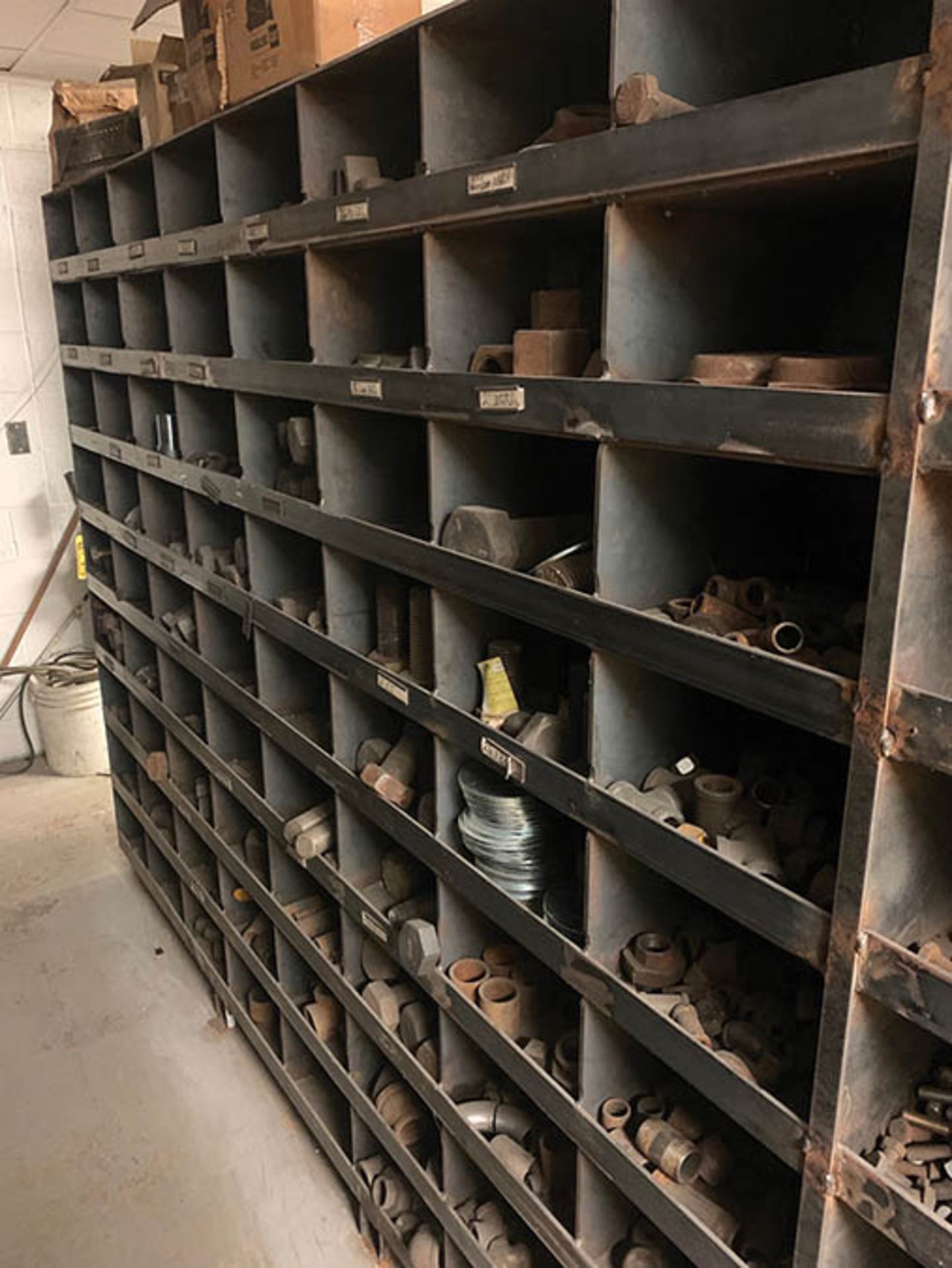 CUSTOM STEEL SHELVING AND CONTENTS OF HEAVY DUTY HIGH GRADE BOLTS, NUTS, AND WASHERS - Image 4 of 4