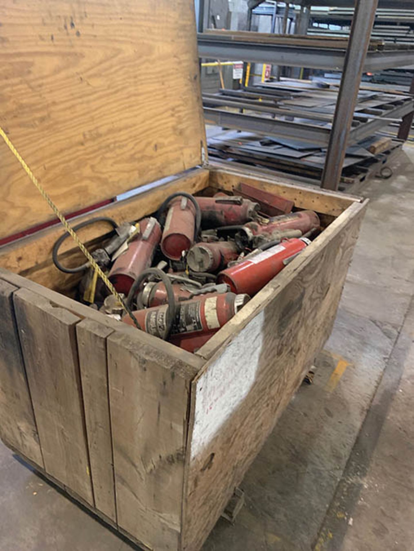 ASSORTED CRATE OF FIRE EXTINGUISHERS