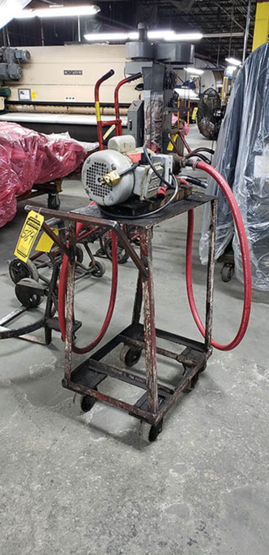 BARREL CARTS, ELECTRIC 1/2 HP PUMP UNIT (LOCATION: END FINISH BLDG)