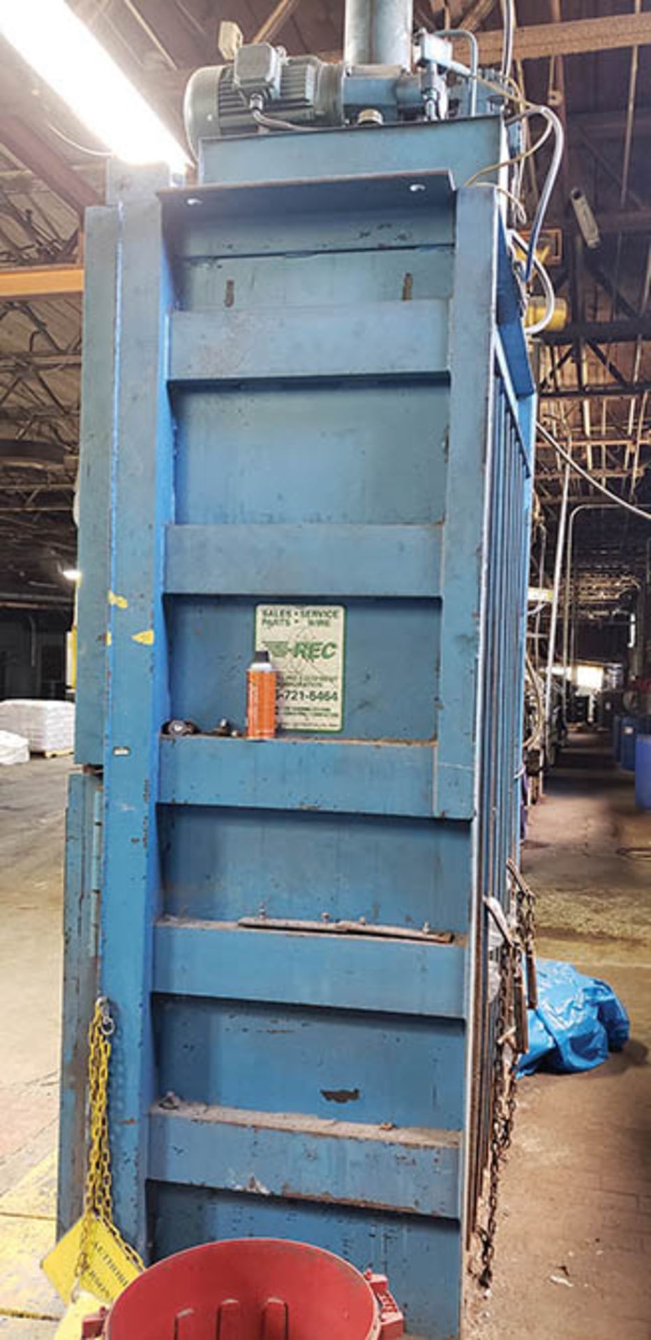 PHILADELPHIA TRAMRAIL CARDBOARD BALER, S/N 89B-65681, 5,000 HD RIGHT HAND - Image 2 of 2