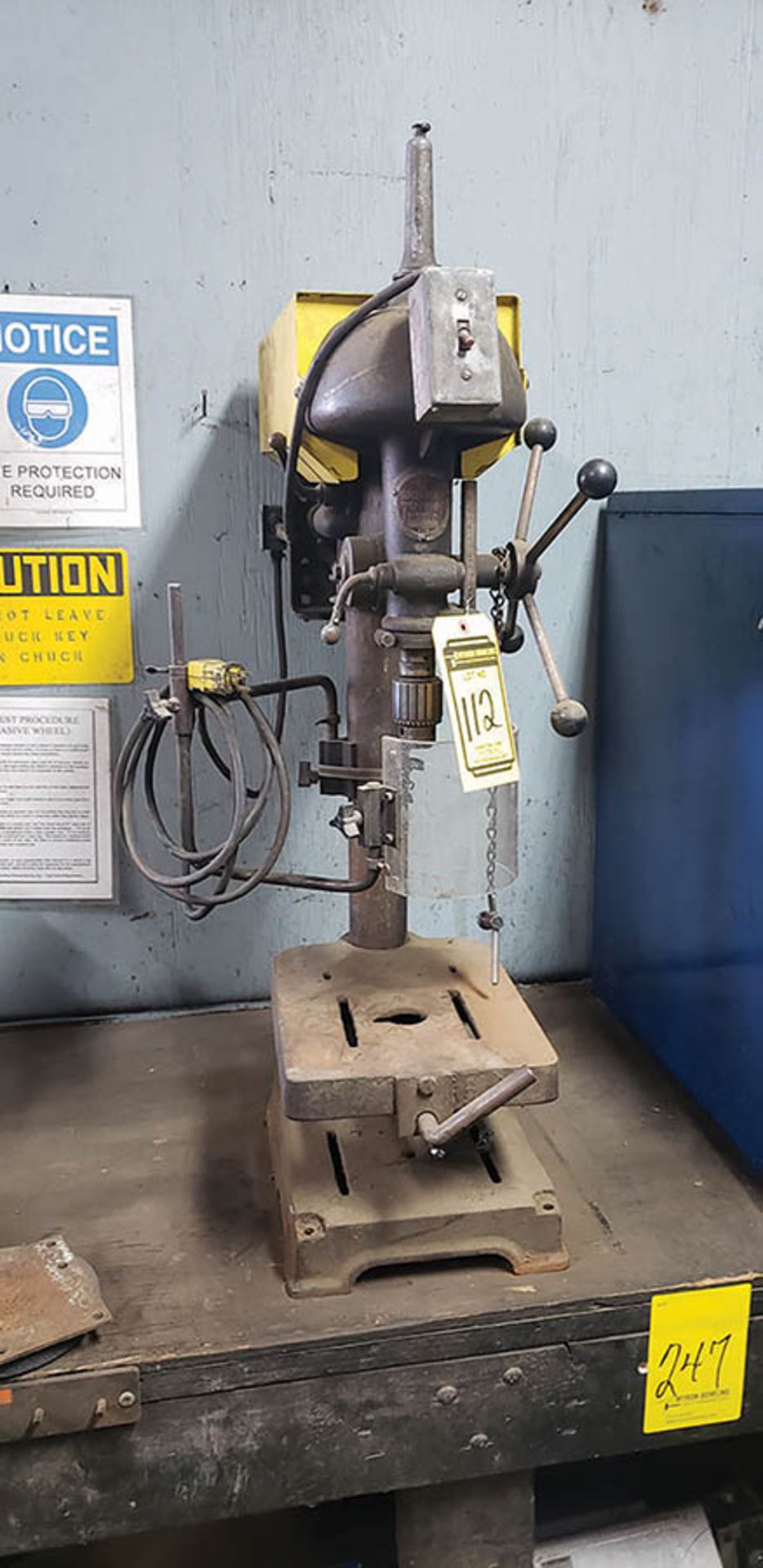 WALKER TURNER TABLE TOP DRILL PRESS, WOOD/METAL, S/N 11140