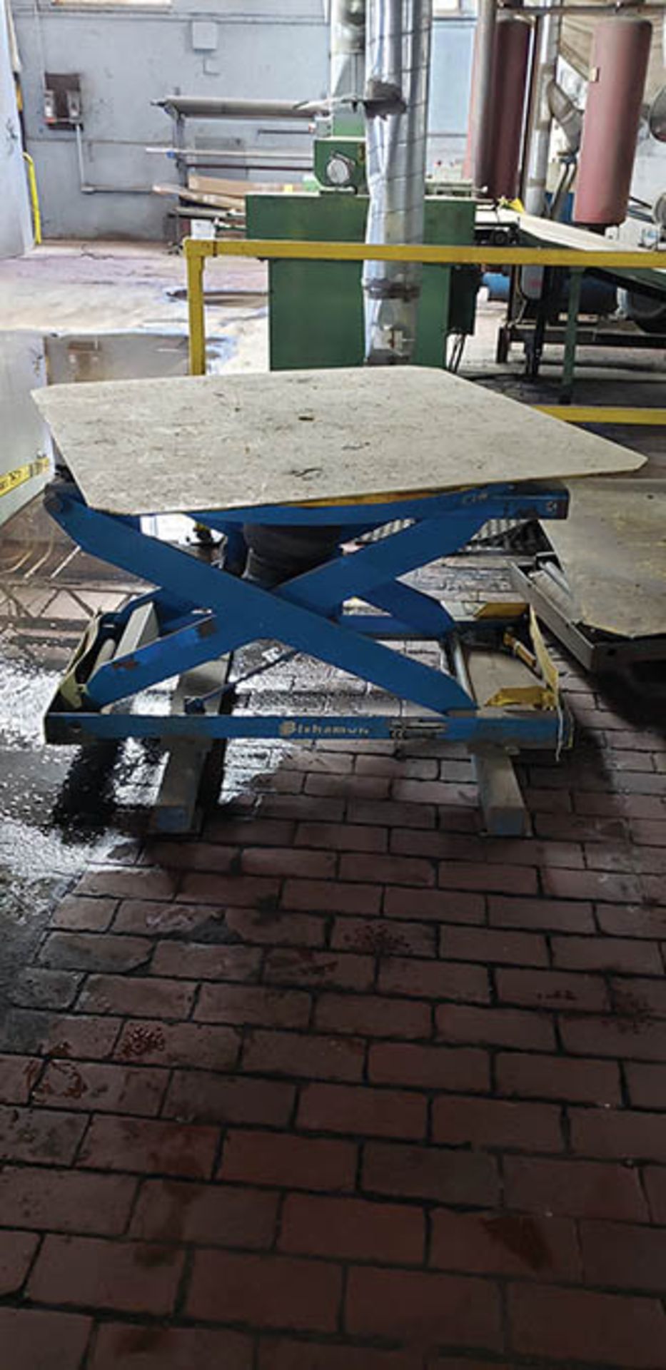 (2) BISHAMON ROTARY SCISSOR LIFT TABLES