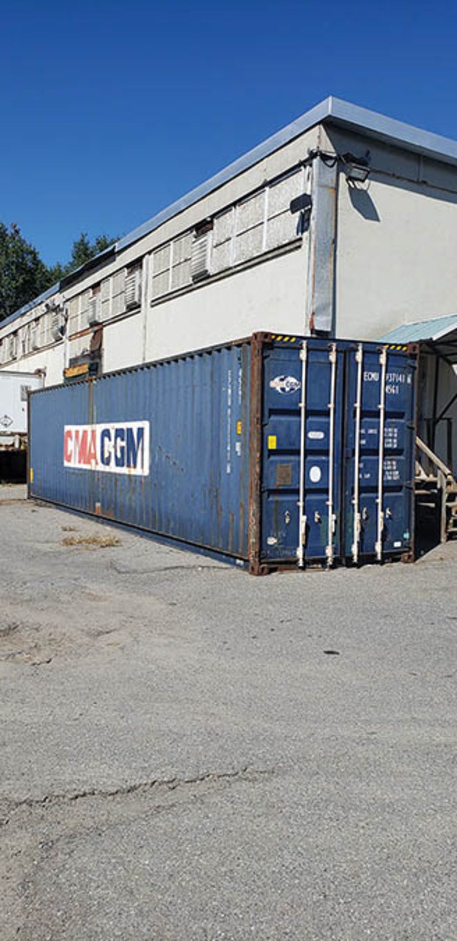 2003 CIMC OVERSEAS CONTAINER, 2,700 CU. FT., 8' X 40' X 9'.6'' H. (MAIN BLDG)