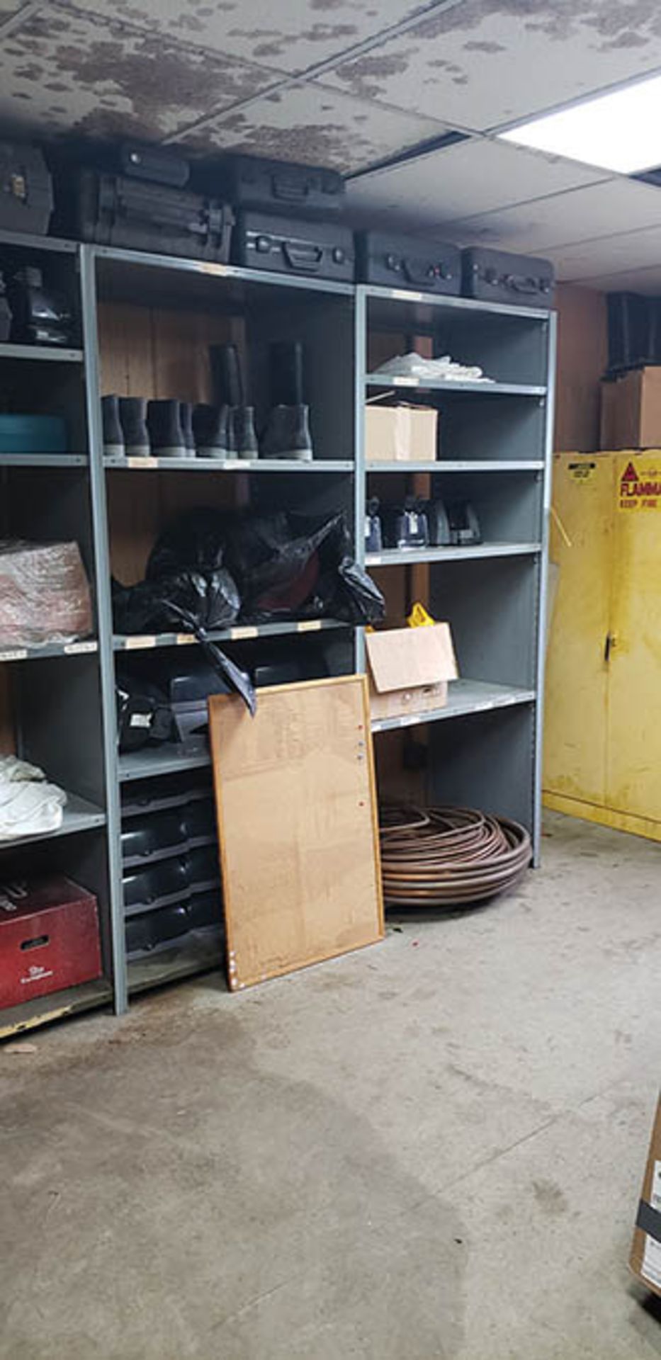 REMAINING CONTENTS OF ROOM: SHELF UNITS W/ CONTENT, COPPER LINE, MISC. - Image 2 of 5