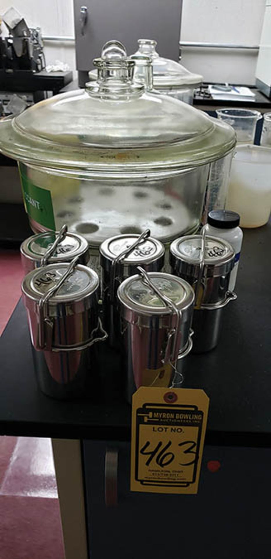 SARTORIUS SCIENTIFIC SCALE, STANDARD THICKNESS GAUGE POTS, SAMPLE POTS - Image 4 of 5