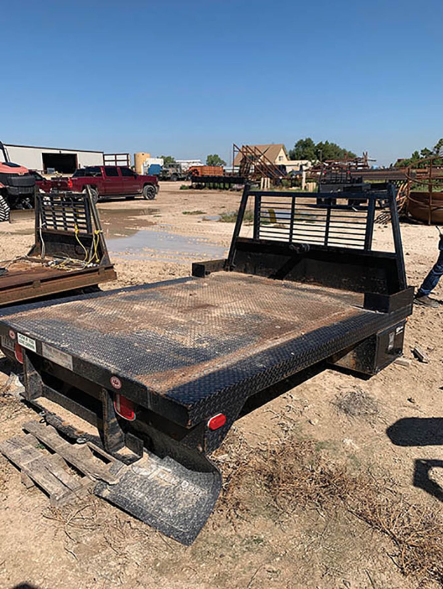 TULSA BODY WORKS, 9’ X 86'' STEEL DIAMOND PLATE FLATBED - Image 2 of 2