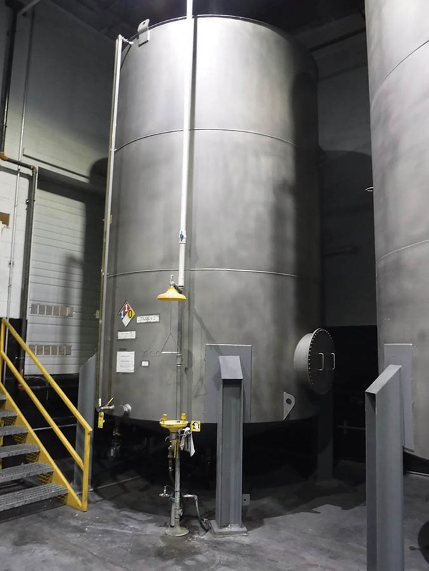 2016 SOUTHERN 7,000 GALLON STAINLESS STEEL SINGLE WALL LEG SUPPORTED VERTICAL STORAGE TANK, 108'' D. - Image 4 of 7