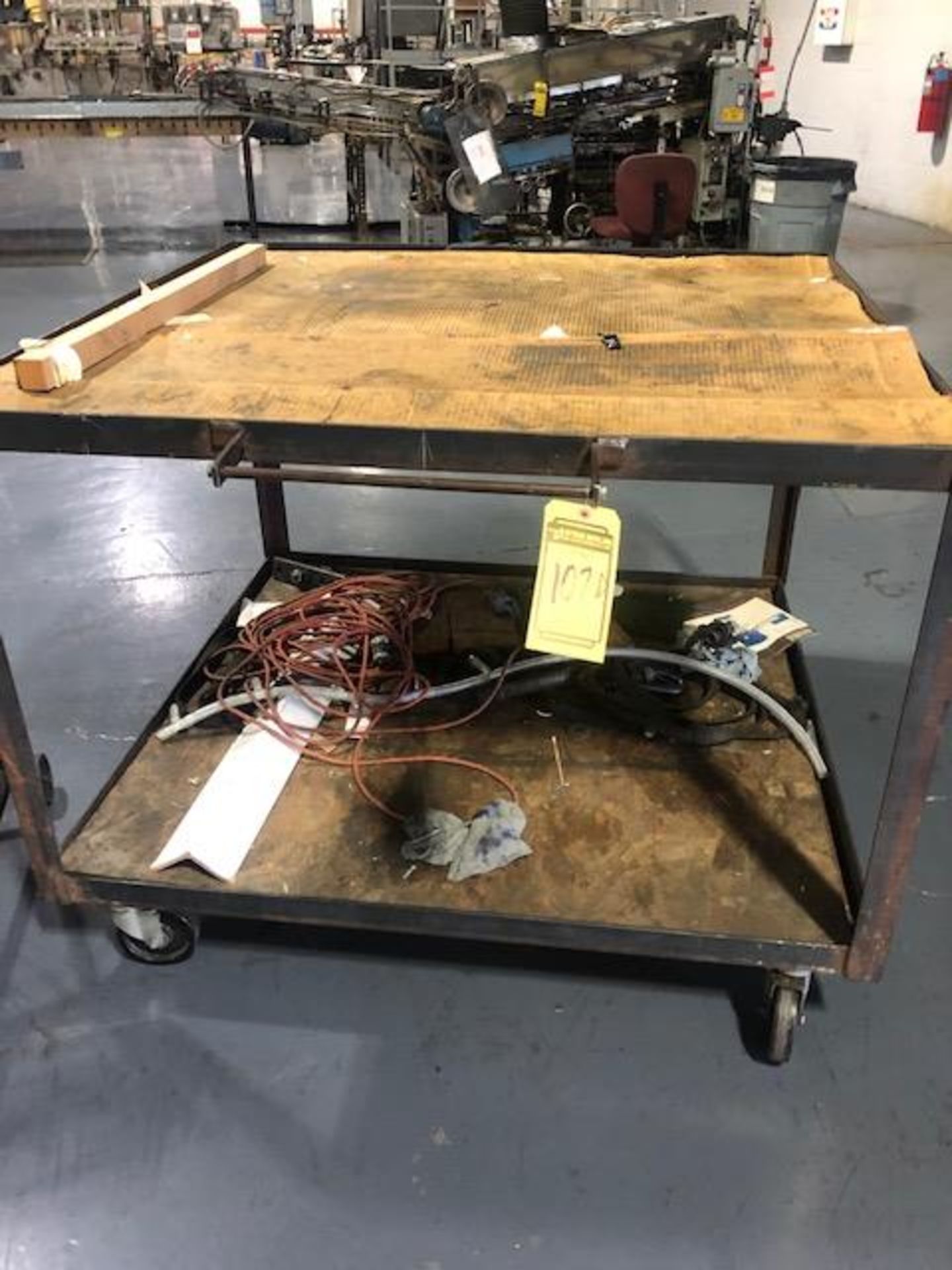 Steel Rolling Cart and Contents - Image 2 of 2
