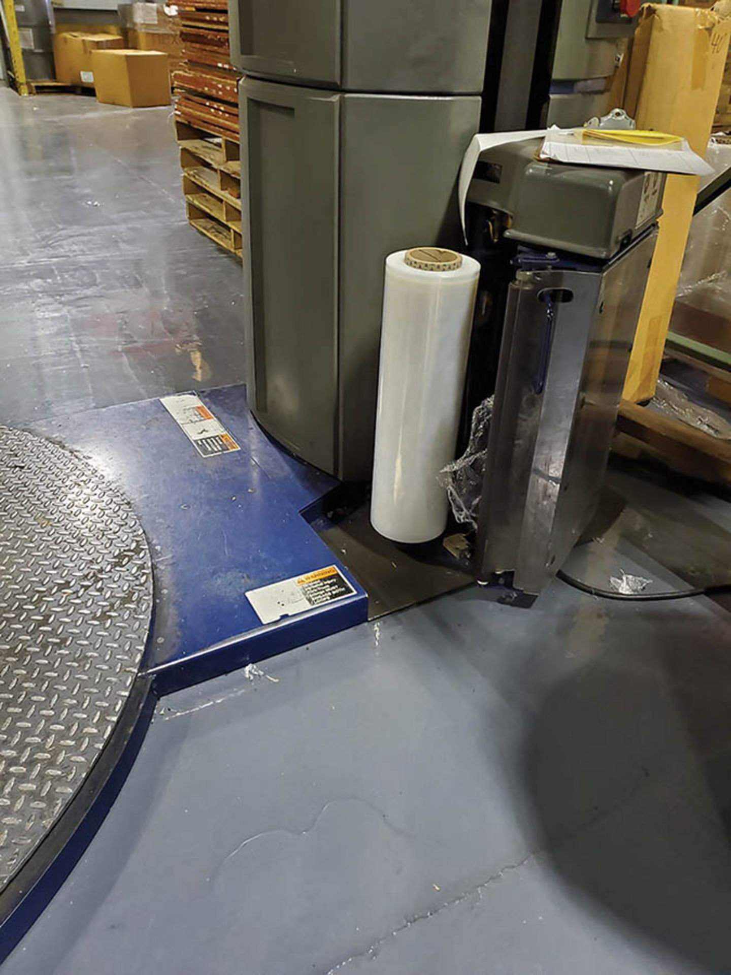 LANTECH Q-300 SEMI-AUTOMATED ROTARY STRETCH WRAPPER, 65'' DIA TABLE, S/N QM008620, VARIABLE TURN - Image 9 of 9