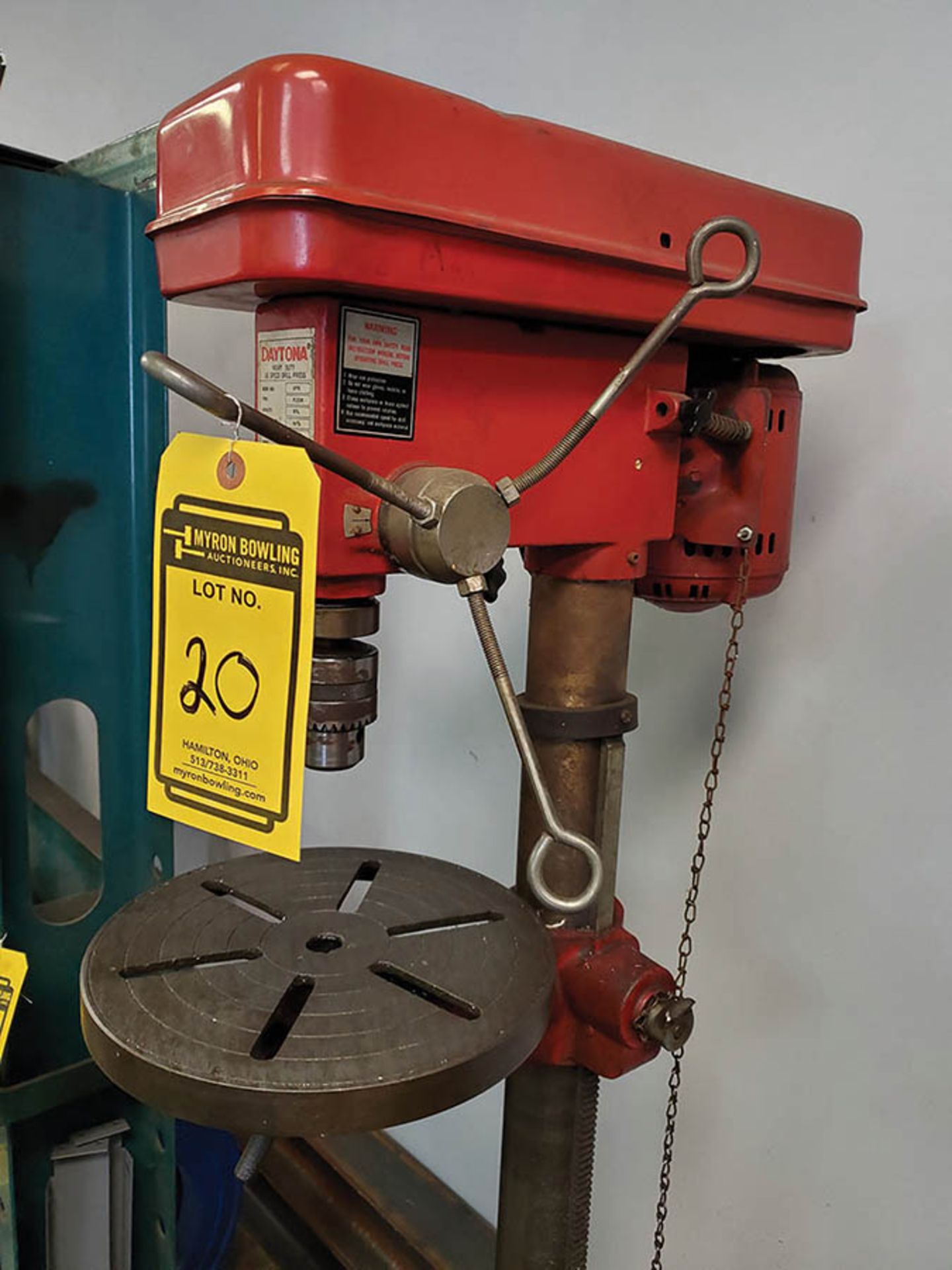 1992 DAYTONA 16 SPEED VERTICAL DRILL PRESS, MODEL: DF16, 3/4 HP, 5/8'' CHUCK - Image 4 of 5