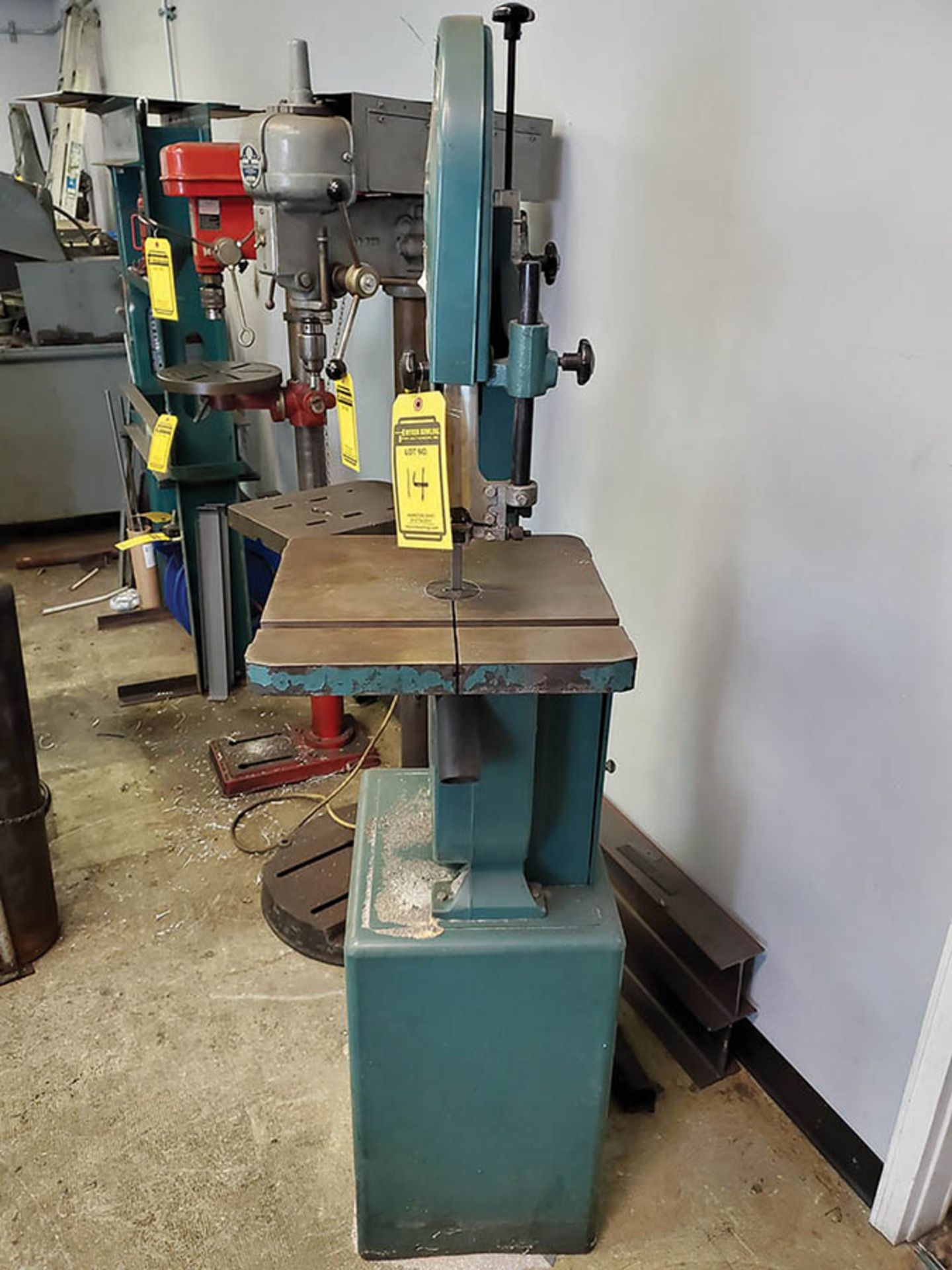 JET VERTICAL WOODWORKING BANDSAW, MODEL: JWBS-14, S/N 4104600, 15'' X 15'' TABLE, 13 1/2'' THROAT - Image 6 of 6