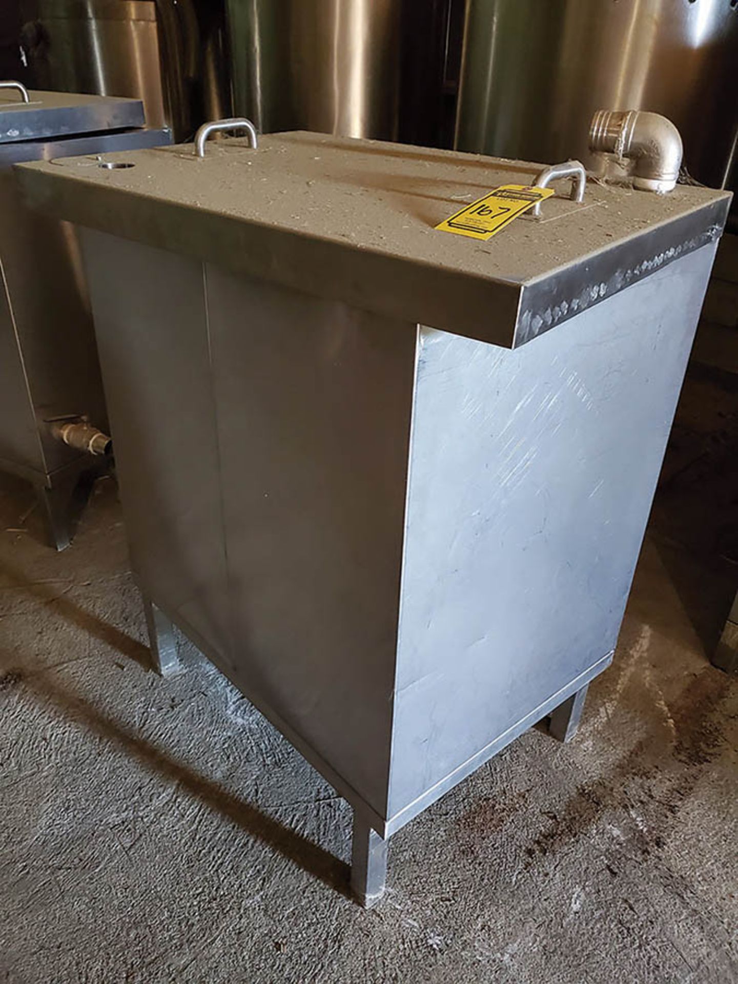 38 X 28'' STAINLESS STEEL TANK, TOP LID - Image 3 of 4