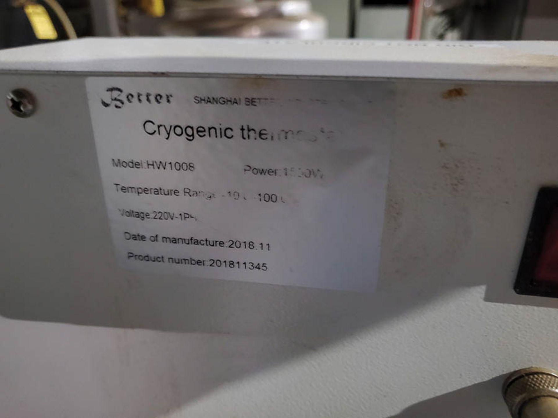 2018 SBI CRYOGENIC REFRIGERATOR, MODEL DW2005, TEMP. -20 C-RAT - Image 7 of 7