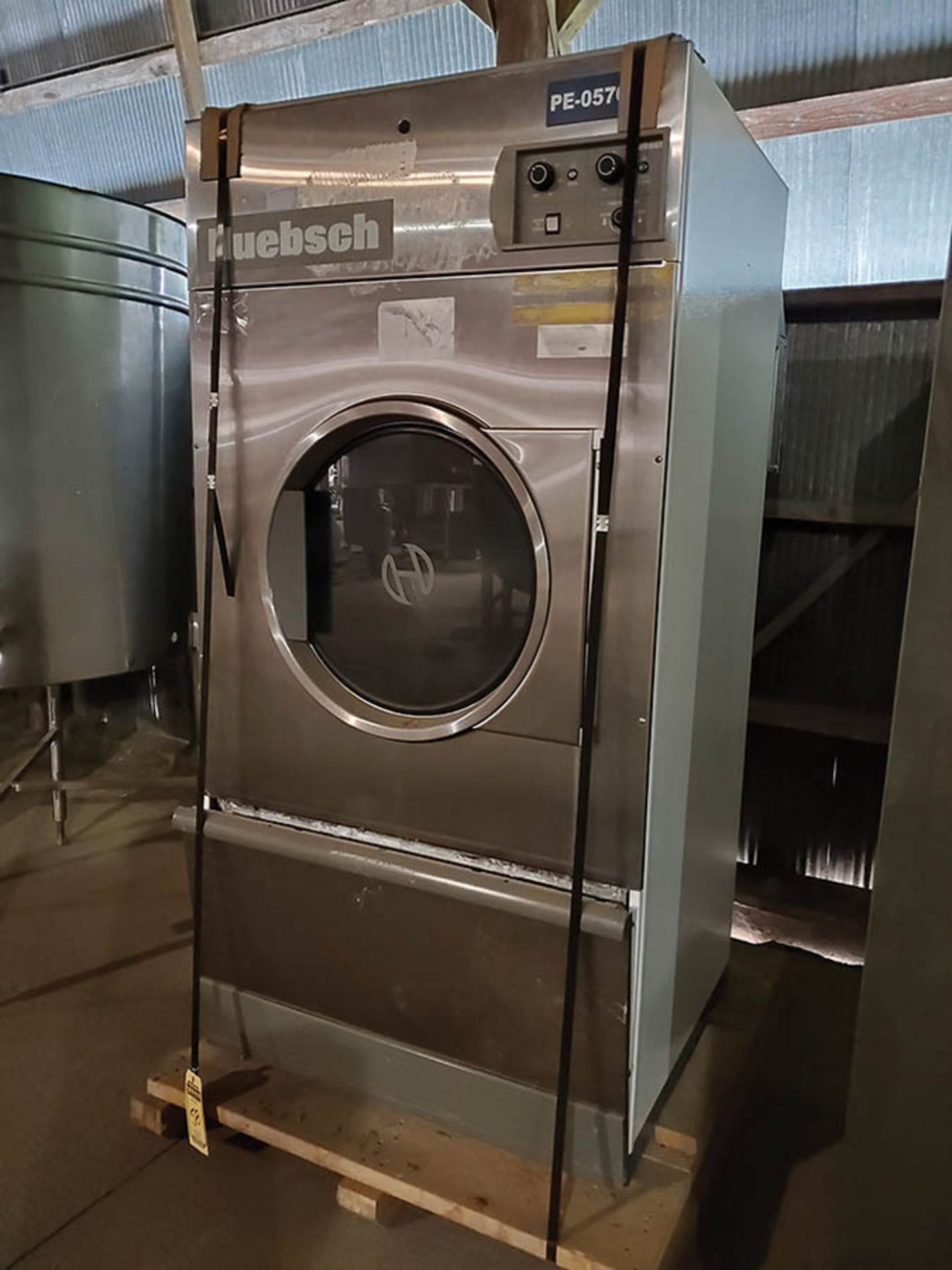 HUEBSCH S/S COMMERCIAL TUMBLER DRYER, MODEL HT0505EMTQ2S1N01, BOTTOM LINT FILTER, DIAL CONTROLS, - Image 2 of 7