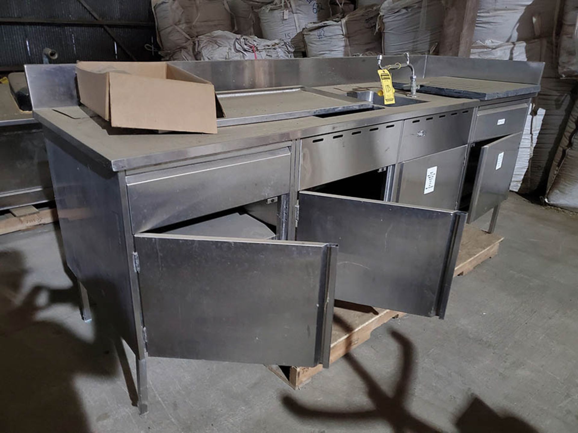 TRAULSON STAINLESS STEEL COLD PAN TOP CHILLER & 2-DOOR COOLER, 82'' X 36'' - Image 3 of 5
