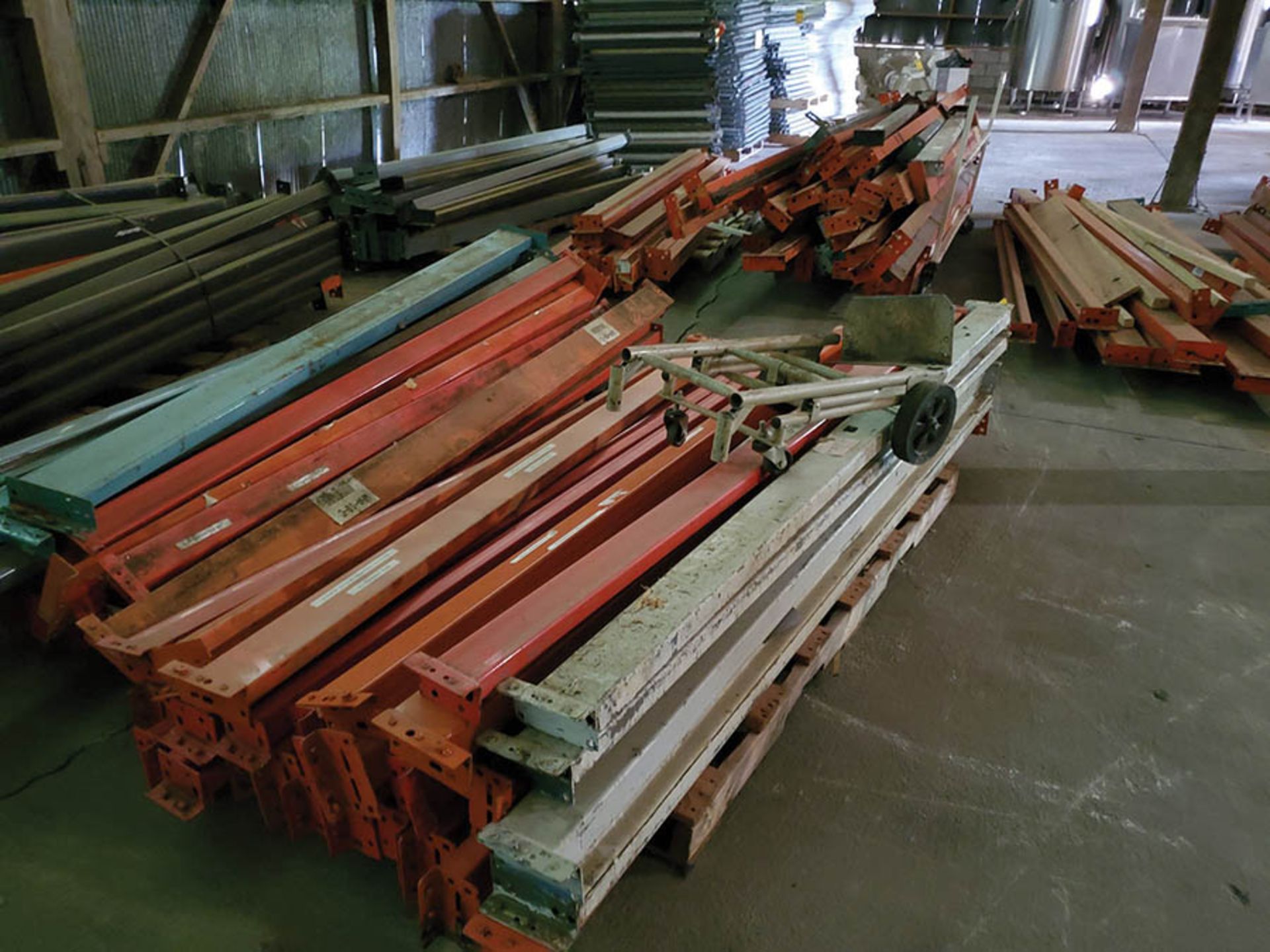 (50+/-) TEAR DROP PALLET RACK BEAMS, 8' - 12' - Image 5 of 10