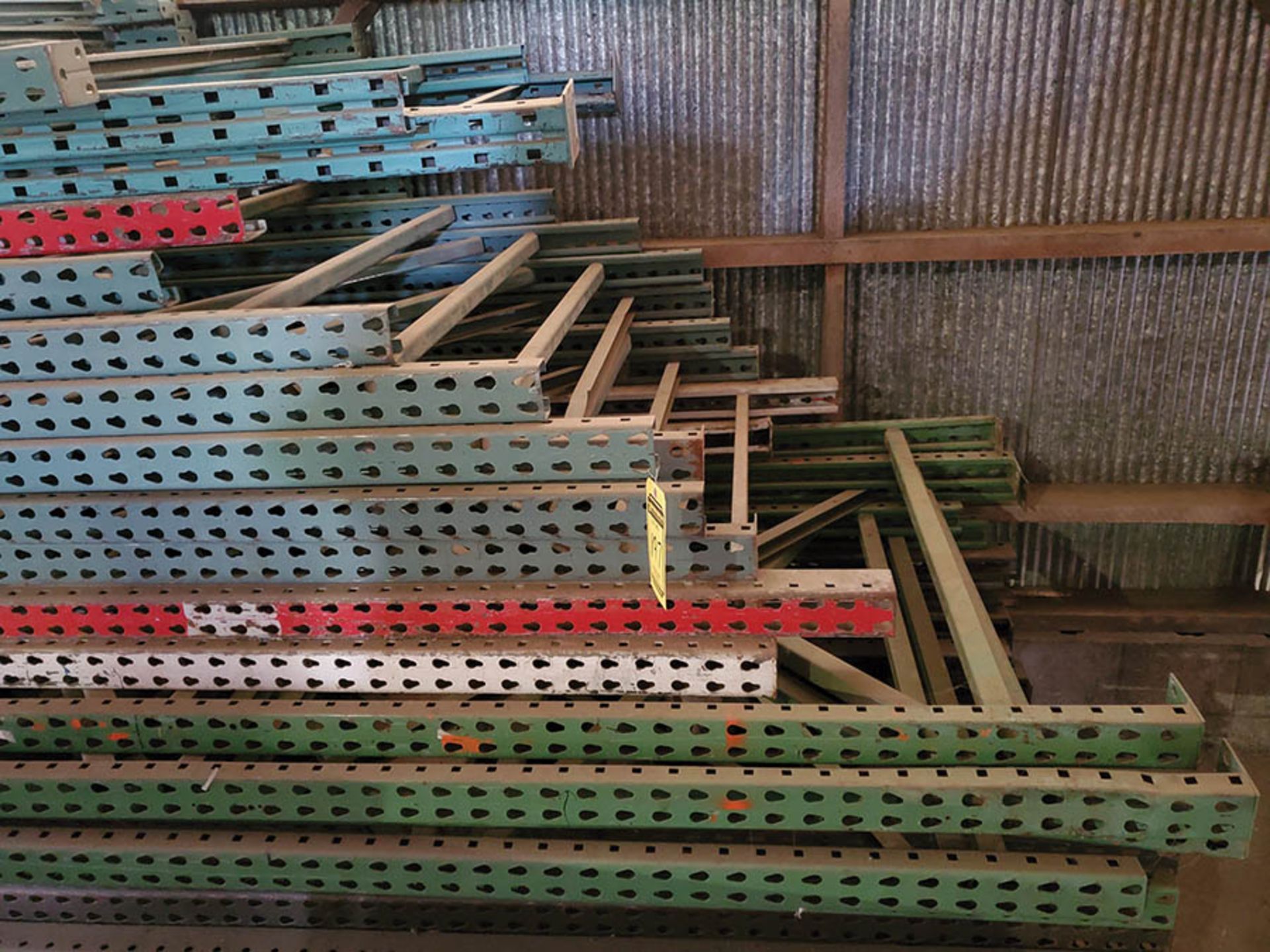 (27) ASSORTED HEIGHT PALLET RACK UPRIGHTS X 48'' DEEP - Image 2 of 4