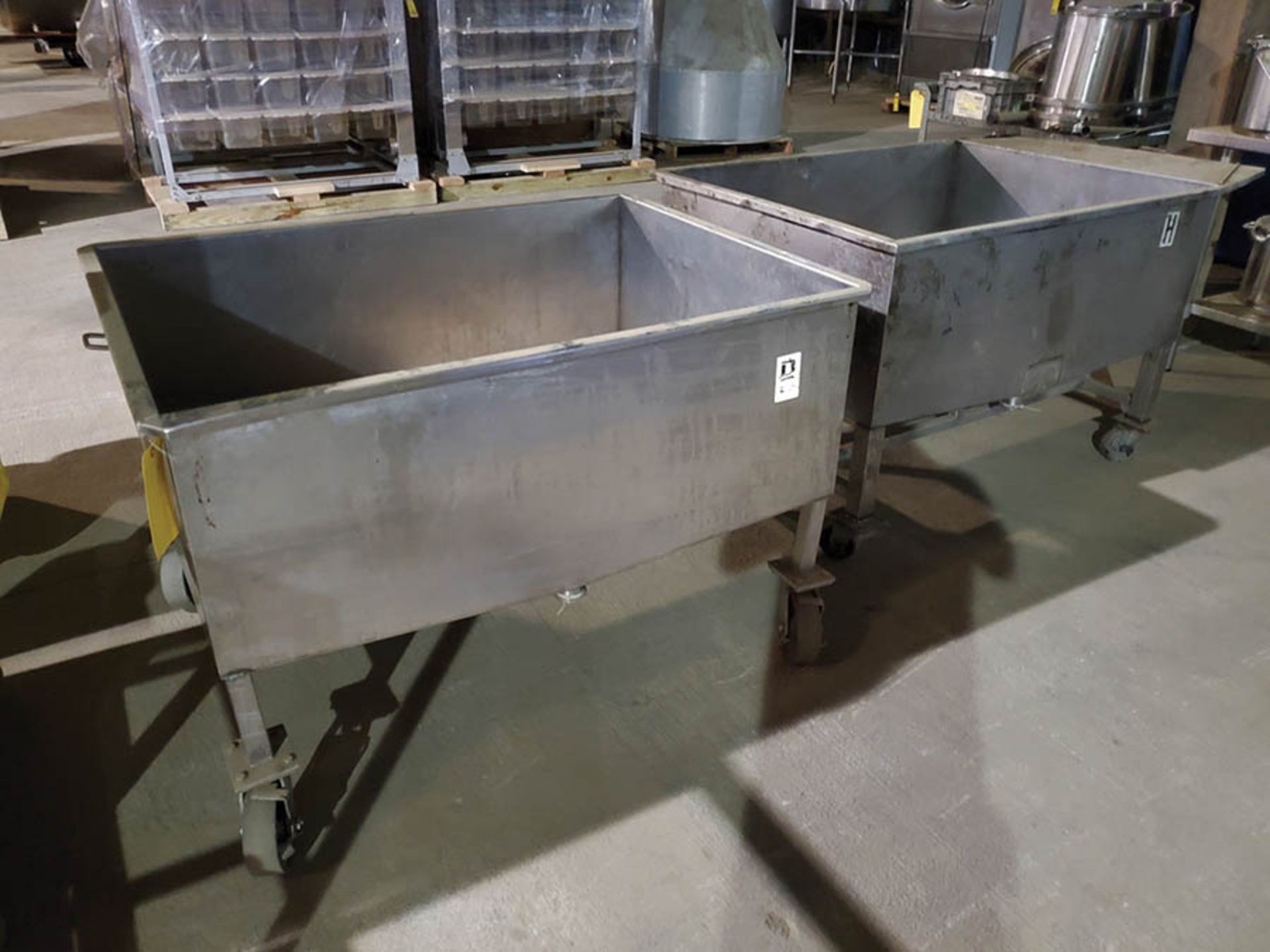 (2) STAINLESS STEEL BASIN CARTS