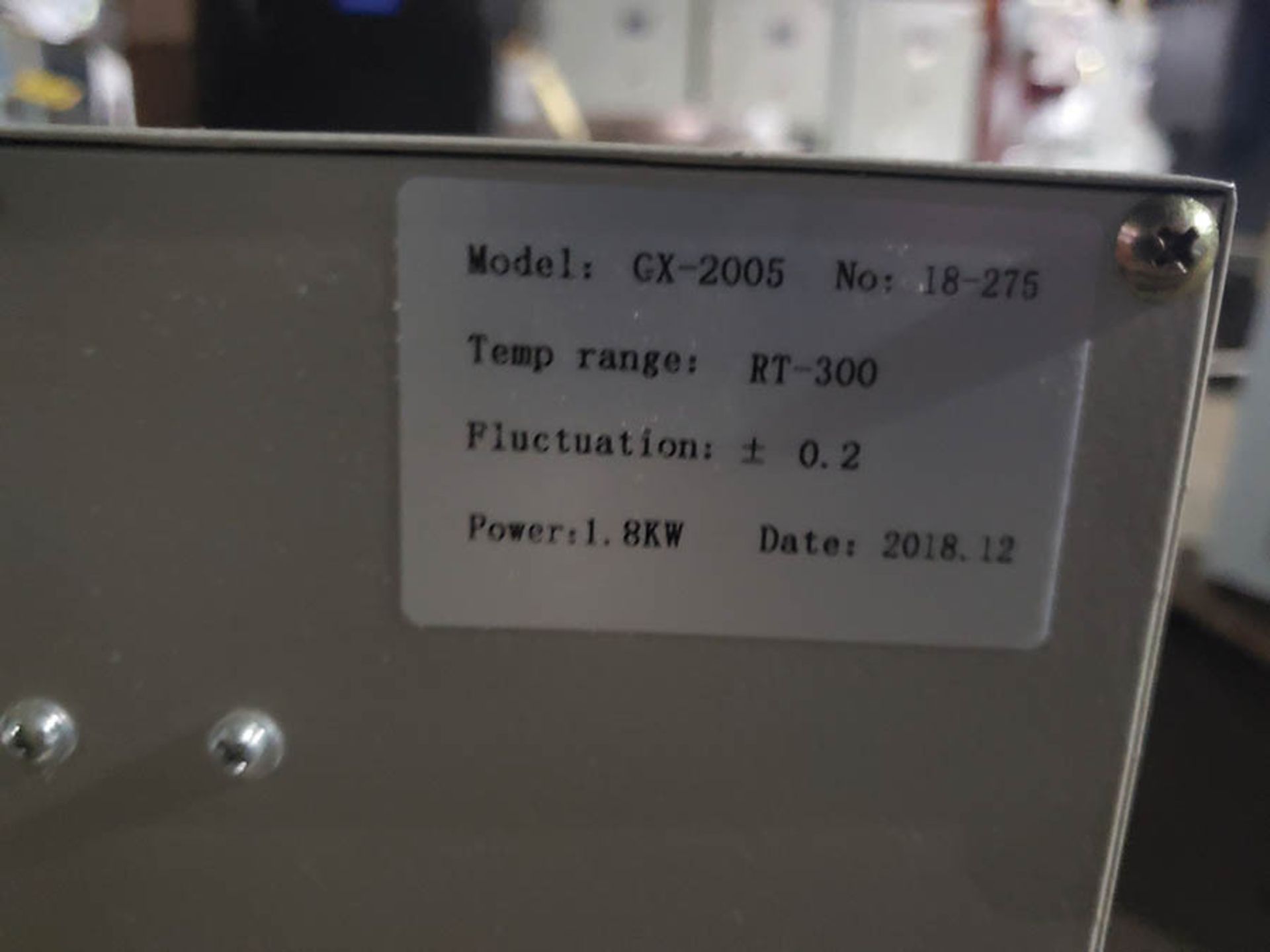 2018 HIGH TEMPERATURE CIRCULATOR, MODEL GX-2005, TEMP. RANGE RT-300 - Image 6 of 6