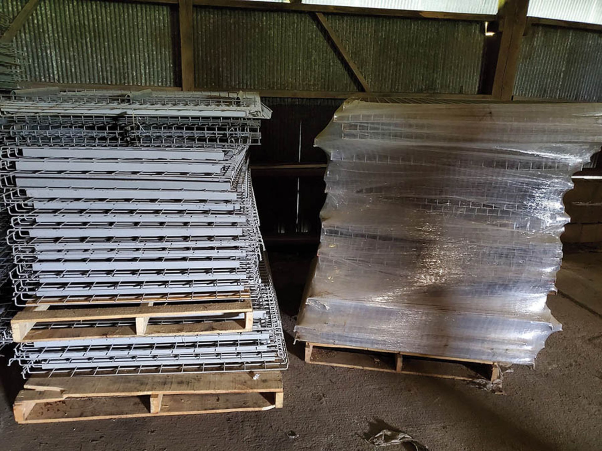 (2) PALLET OF ASSORTED WIRE DECKING, 42''- 48'' DEPTHS, 4'' WIDE