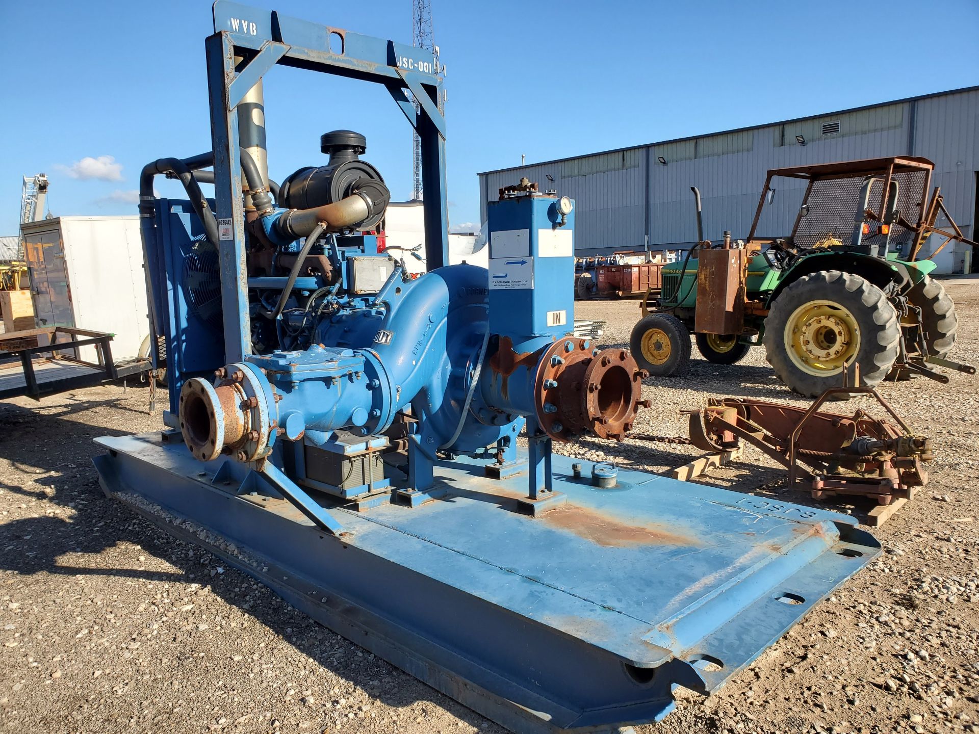 THOMPSON DIESEL POWERED PUMP, MODEL 8NHTA-F18DB, 8'' VALMATIC SWING FLEX VALVE, JD ENGINE-S/N - Image 9 of 18