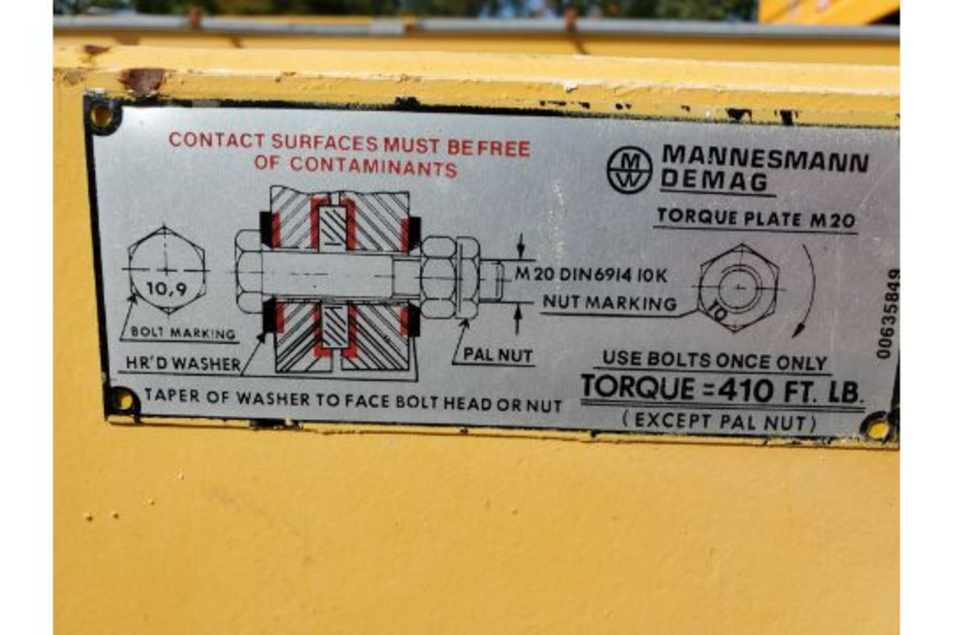 40-TON DEMAG OVERHEAD BRIDGE CRANE, 40-TON KONE CRANE CABLE HOIST, 46' SPAN, DOUBLE GIRDER, TOP RIDE - Image 14 of 14