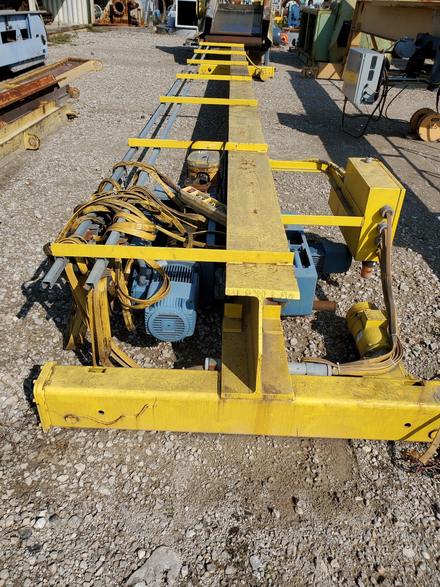 5-TON CRANE AMERICA OVERHEAD SINGLE GIRDER BRIDGE CRANE, 5-TON ELECTRIC CABLE HOIST WITH CONTROLS, - Image 9 of 10